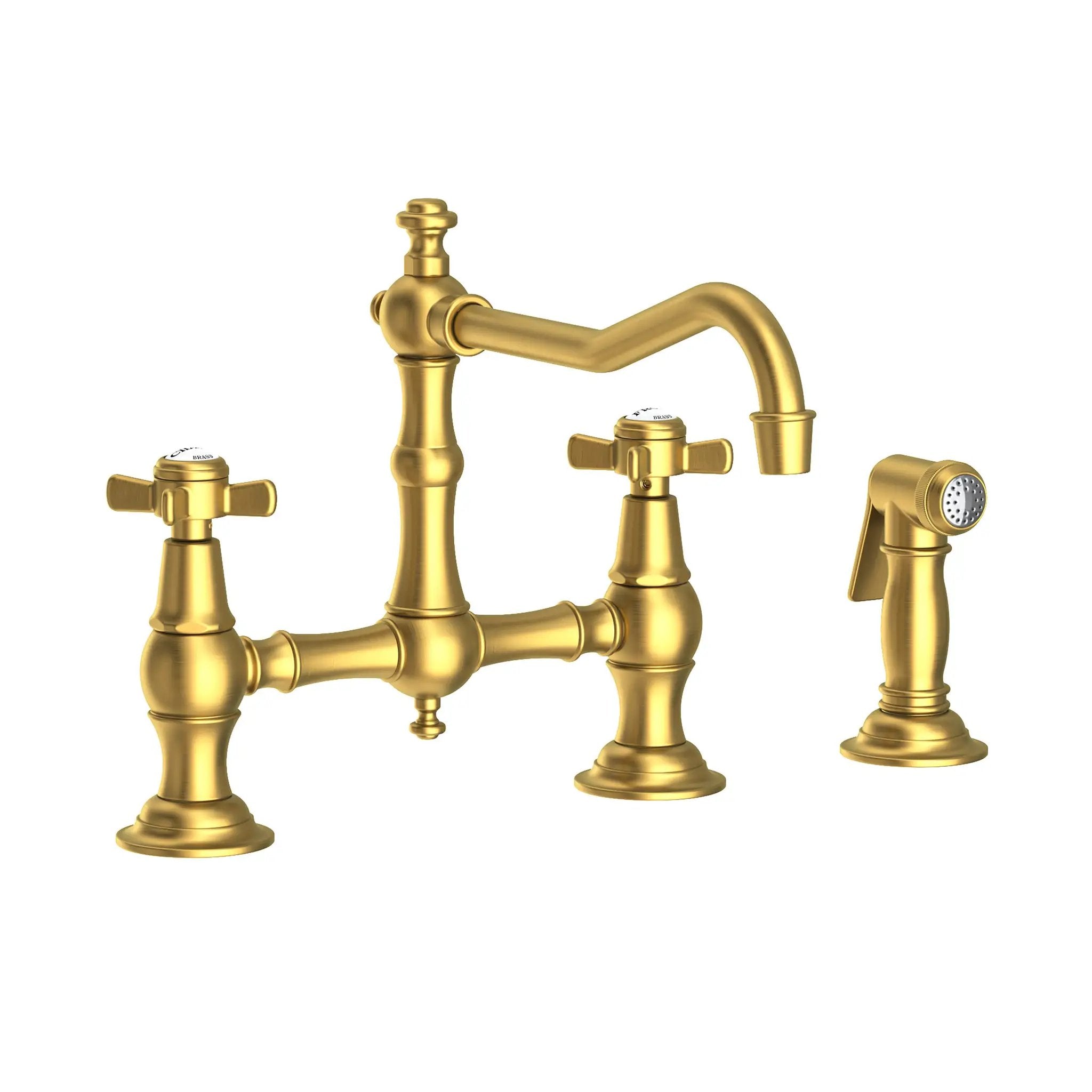 Newport Brass Fairfield Kitchen Bridge Faucet with Side Spray by Newport Brass