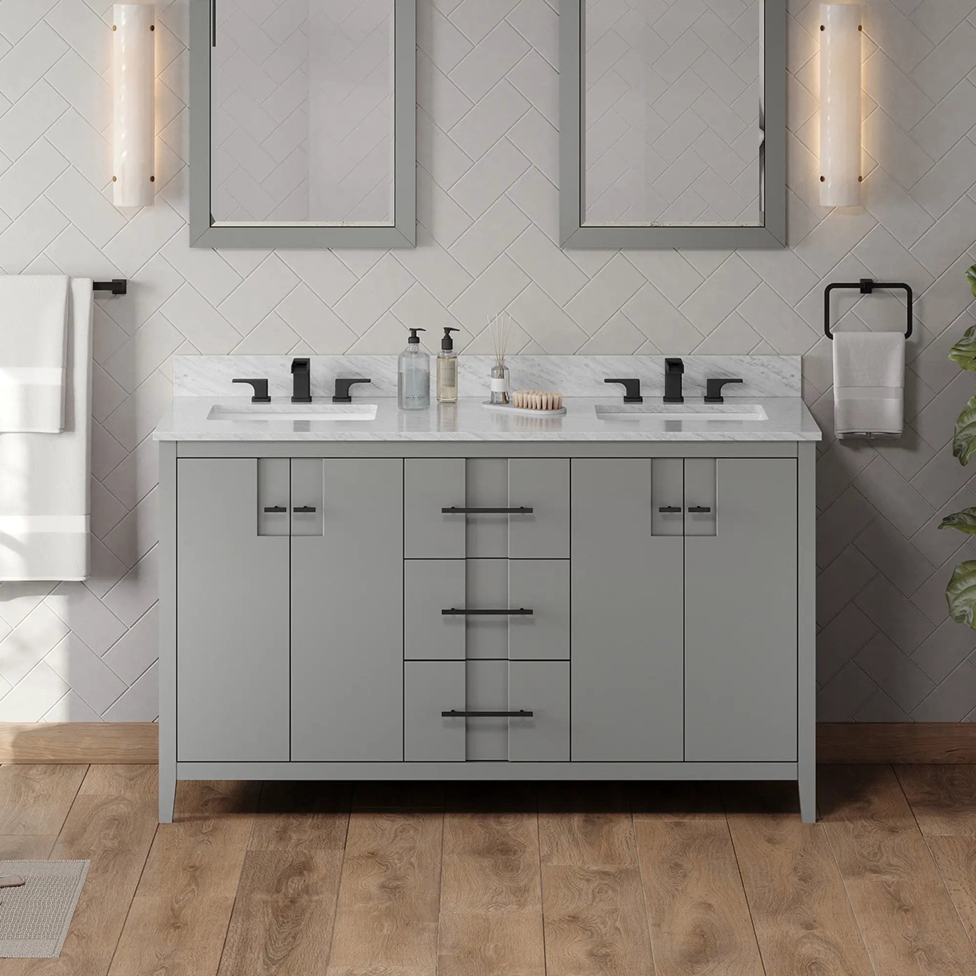 Jeffrey Alexander 60" Katara Vanity Set by Jeffrey Alexander