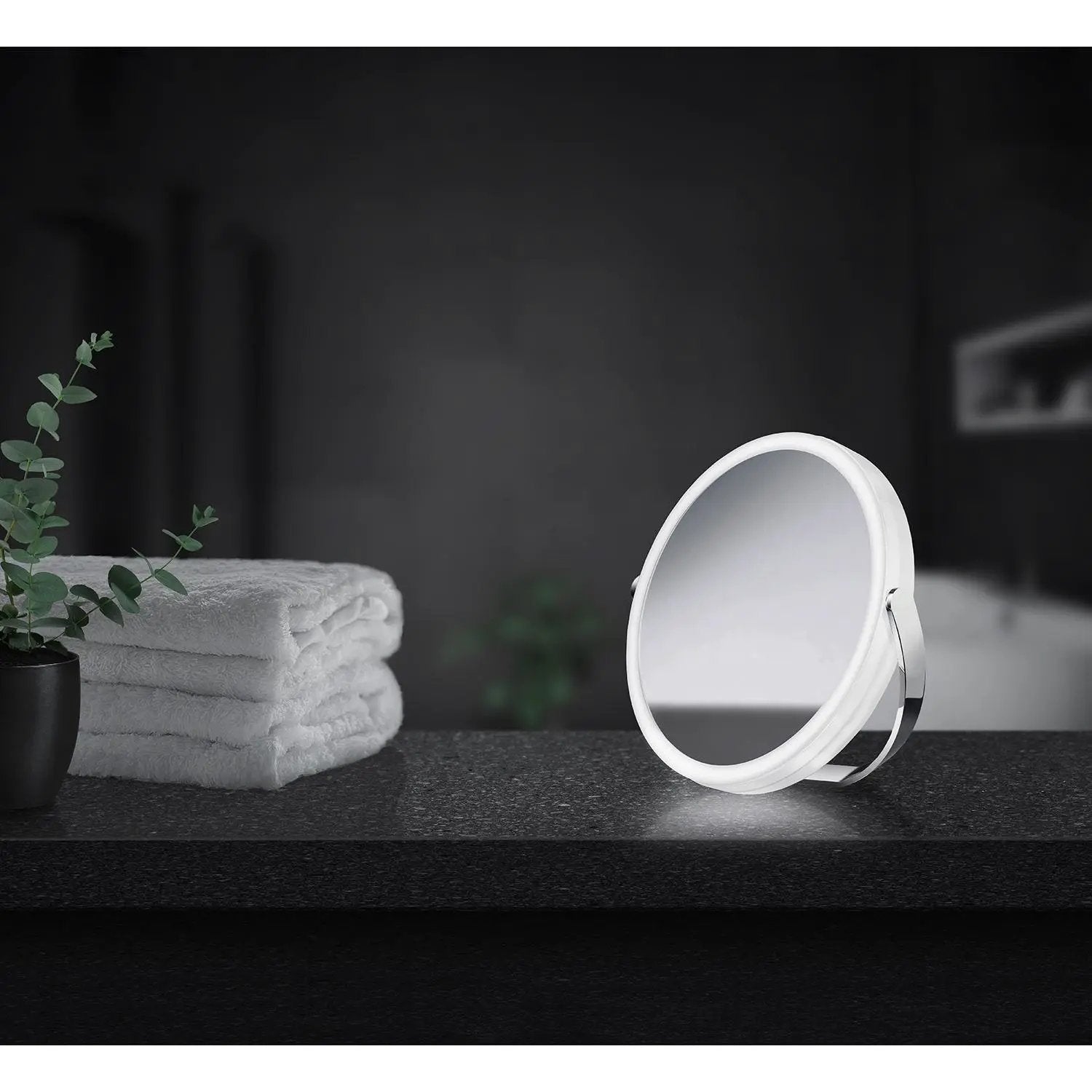 chromed table mirror
