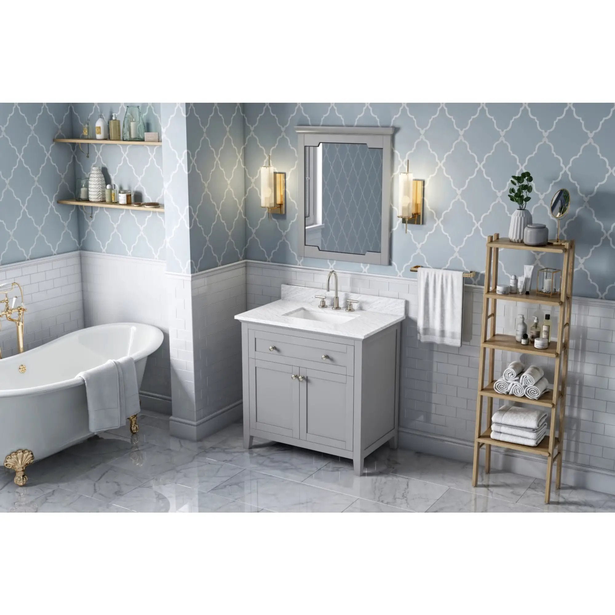 Jeffrey Alexander Chatham 28" W x 1-1/2" D x 34" H Mirror by Jeffrey Alexander