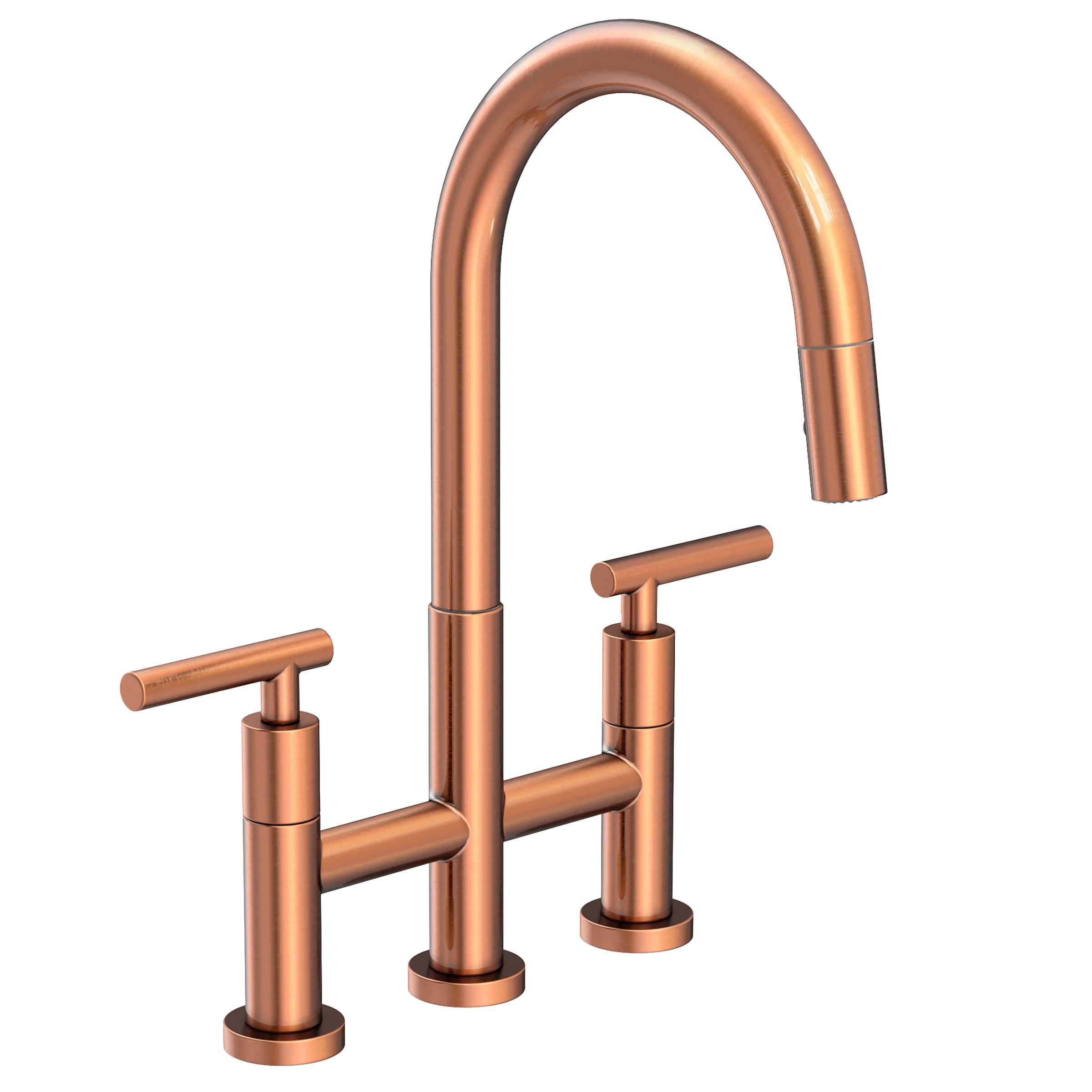 Newport Brass East Linear Kitchen Bridge Pull-Down Faucet