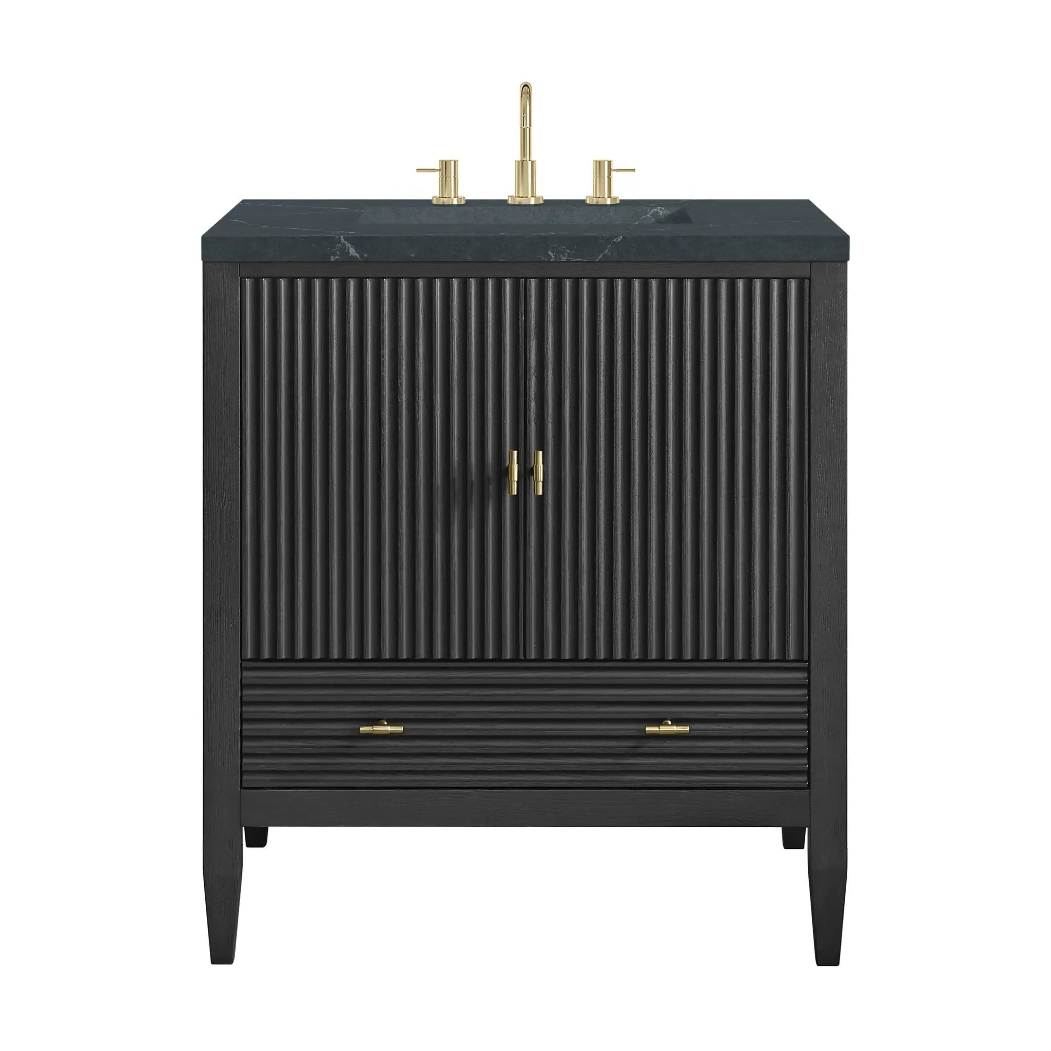 James Martin Myrrin 30" Single Vanity Set - Carbon Oak by James Martin Vanities