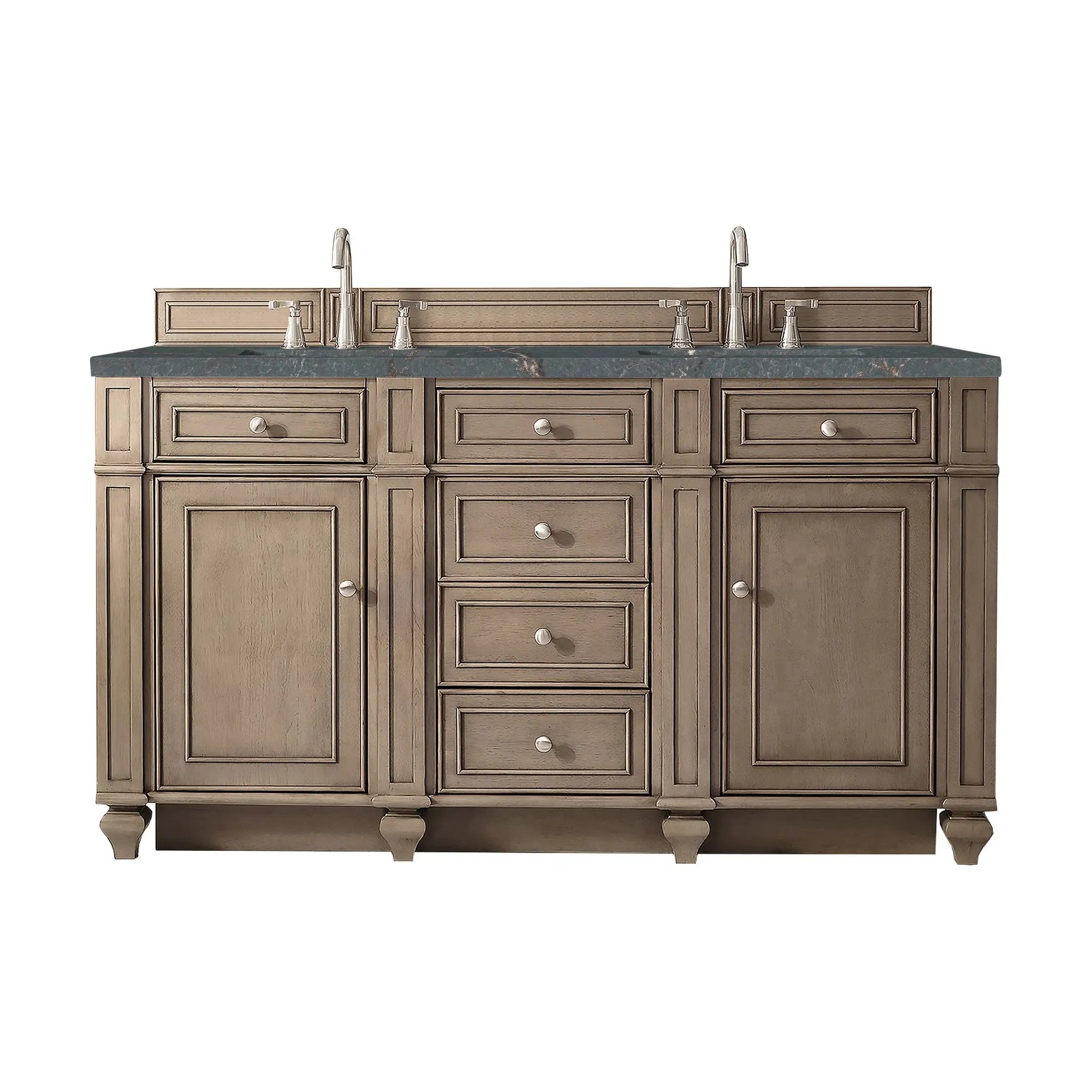 James Martin Bristol 60" Double Vanity Set - Whitewashed Walnut by James Martin Vanities