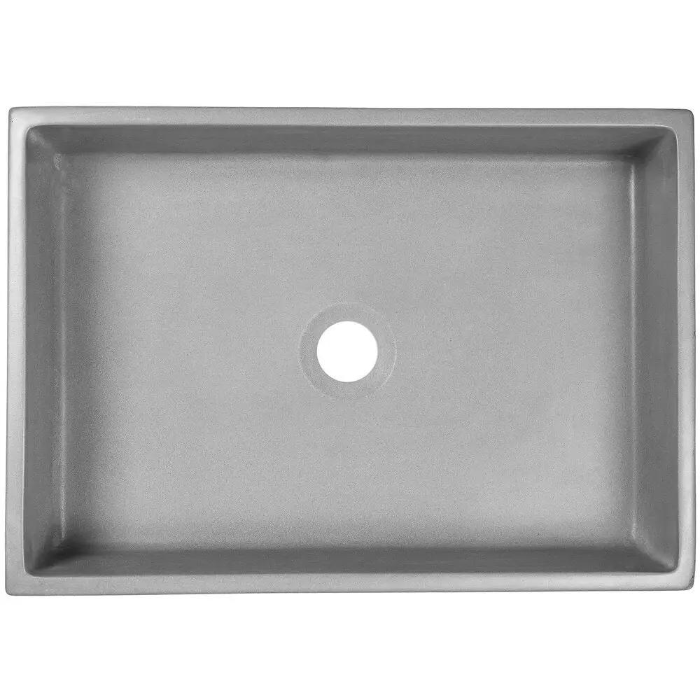 gray concrete sink
