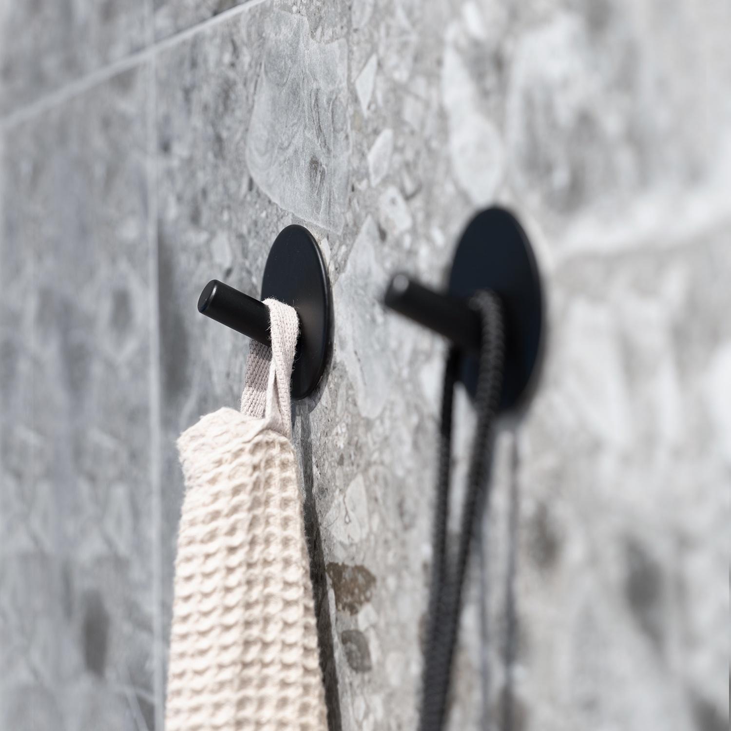 brushed stainless steel single hook