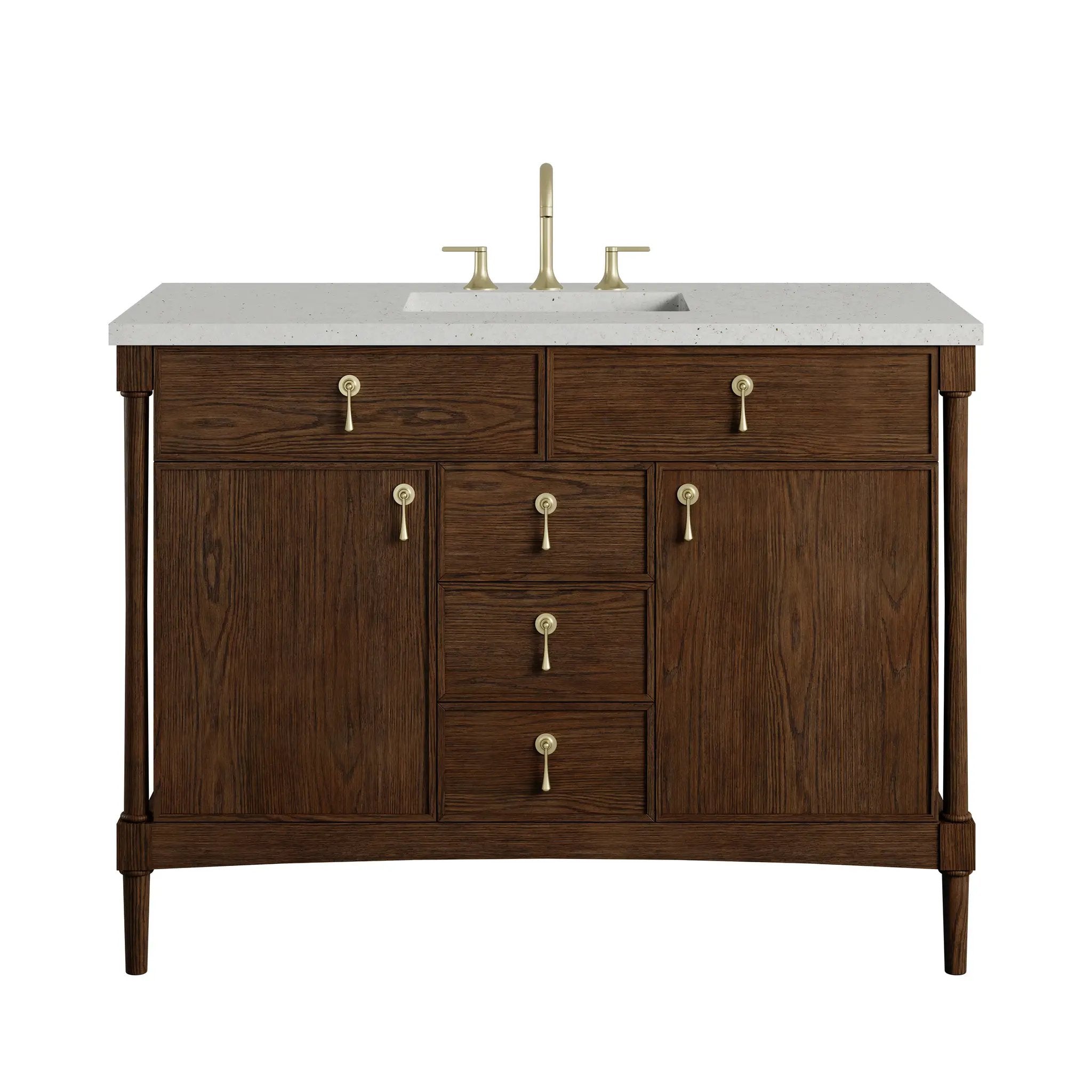 James Martin Kinnsden 48" Single Vanity Set - Sable Oak by James Martin Vanities