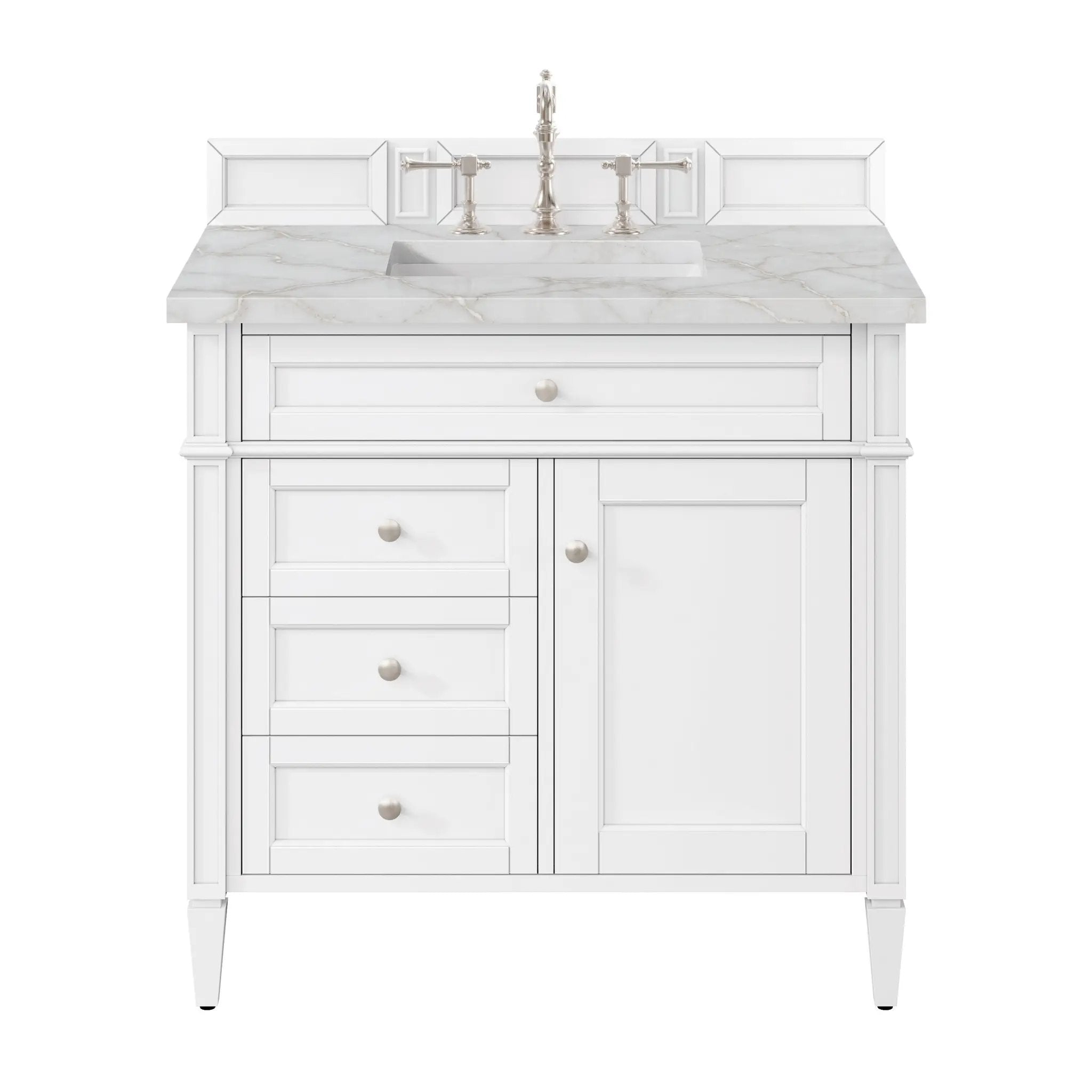 James Martin Brittany 36" Single Vanity Set - Bright White by James Martin Vanities