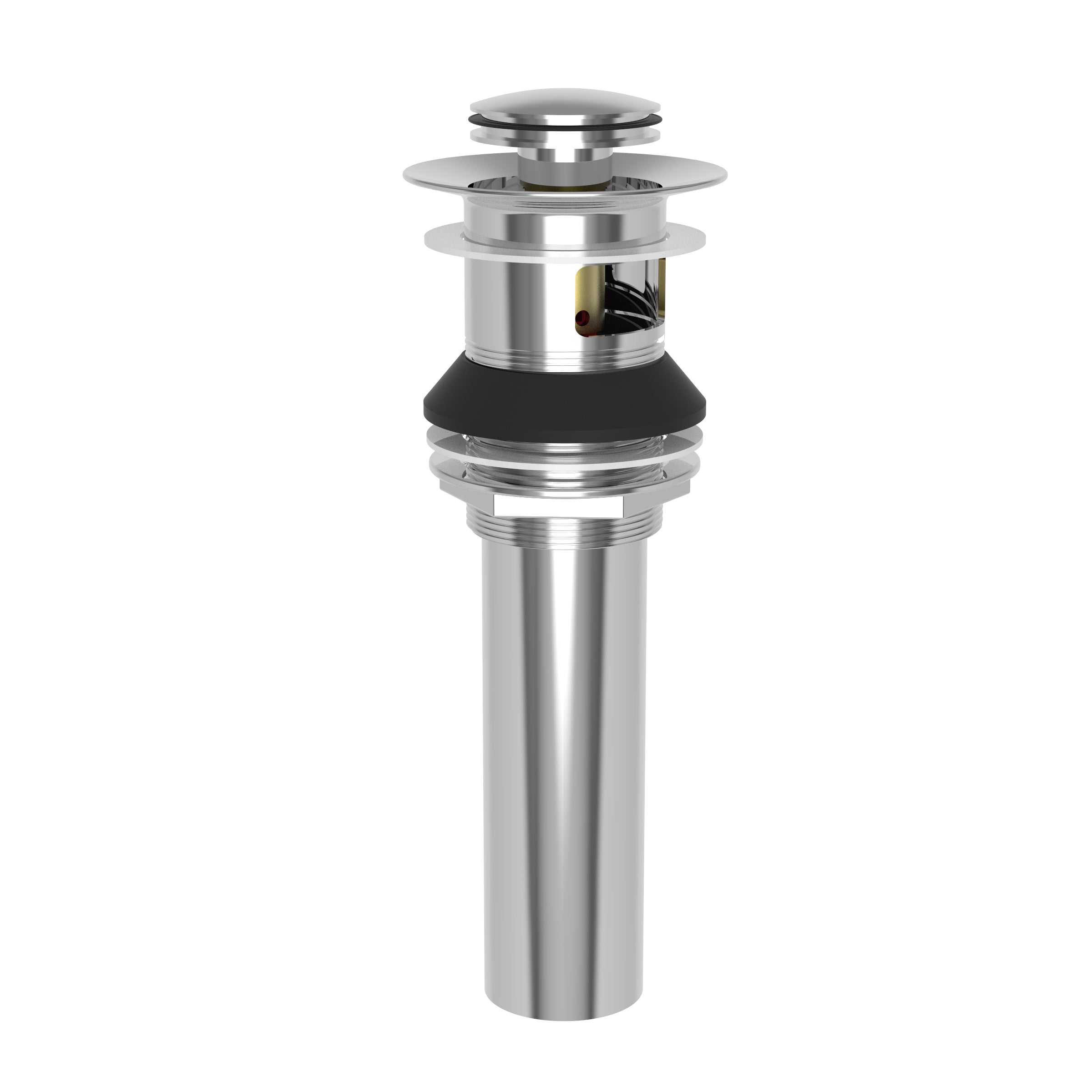 polished chrome lavatory drain