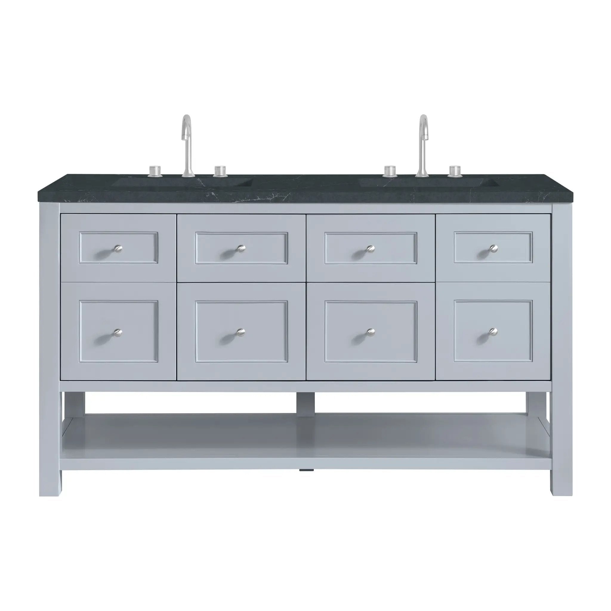 James Martin Breckenridge 60" Double Vanity Set - Serenity Blue by James Martin Vanities