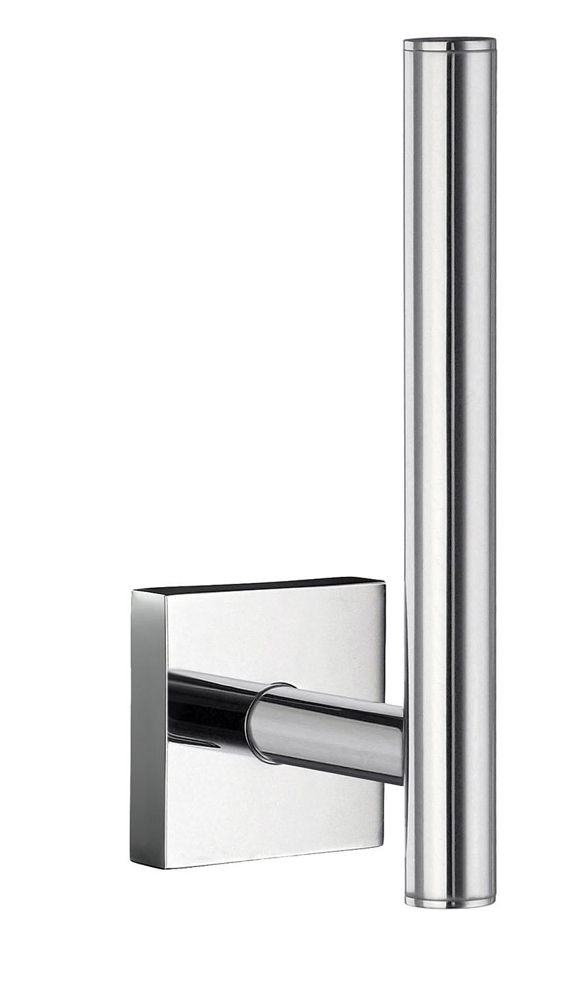 polished chrome toilet roll holder