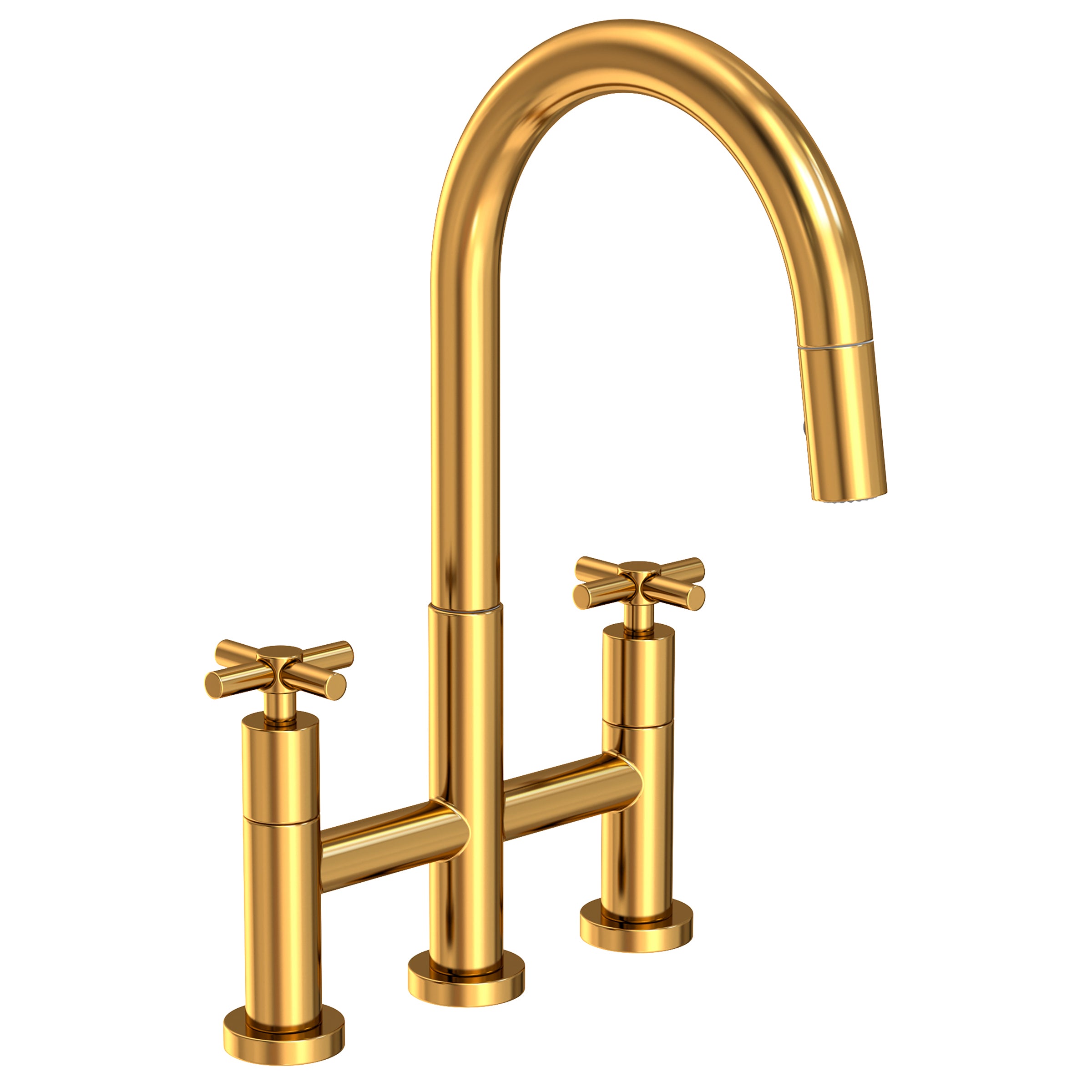 Newport Brass East Linear Kitchen Bridge Pull-Down Faucet