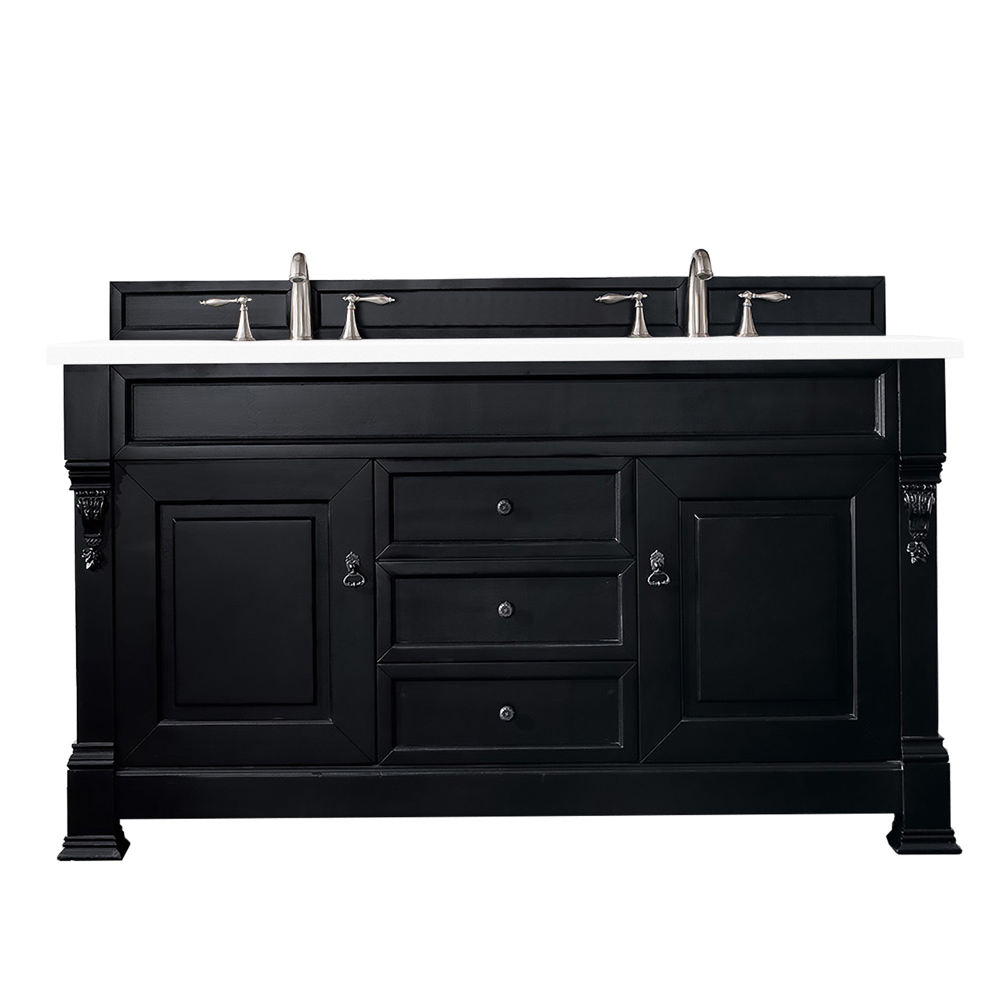 James Martin Vanities Brookfield 60" Double Vanity - Antique Black