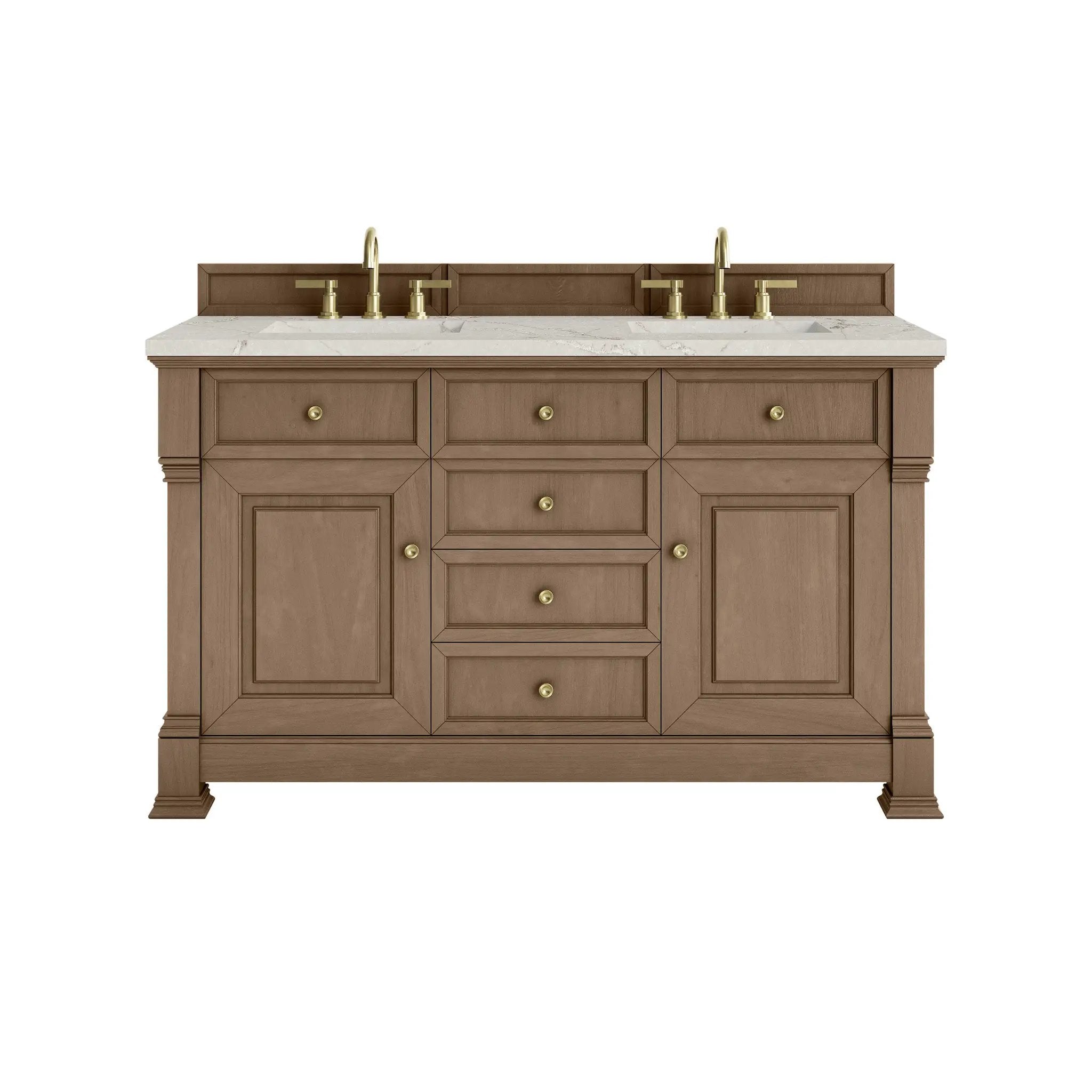 James Martin Brookfield 60" Double Vanity Set - Pecan by James Martin Vanities