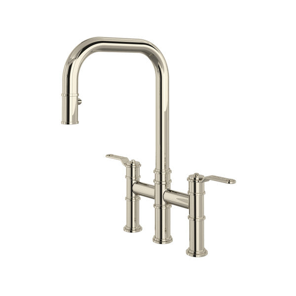 Rohl Armstrong Pull-Down Bridge Kitchen Faucet with U-Spout