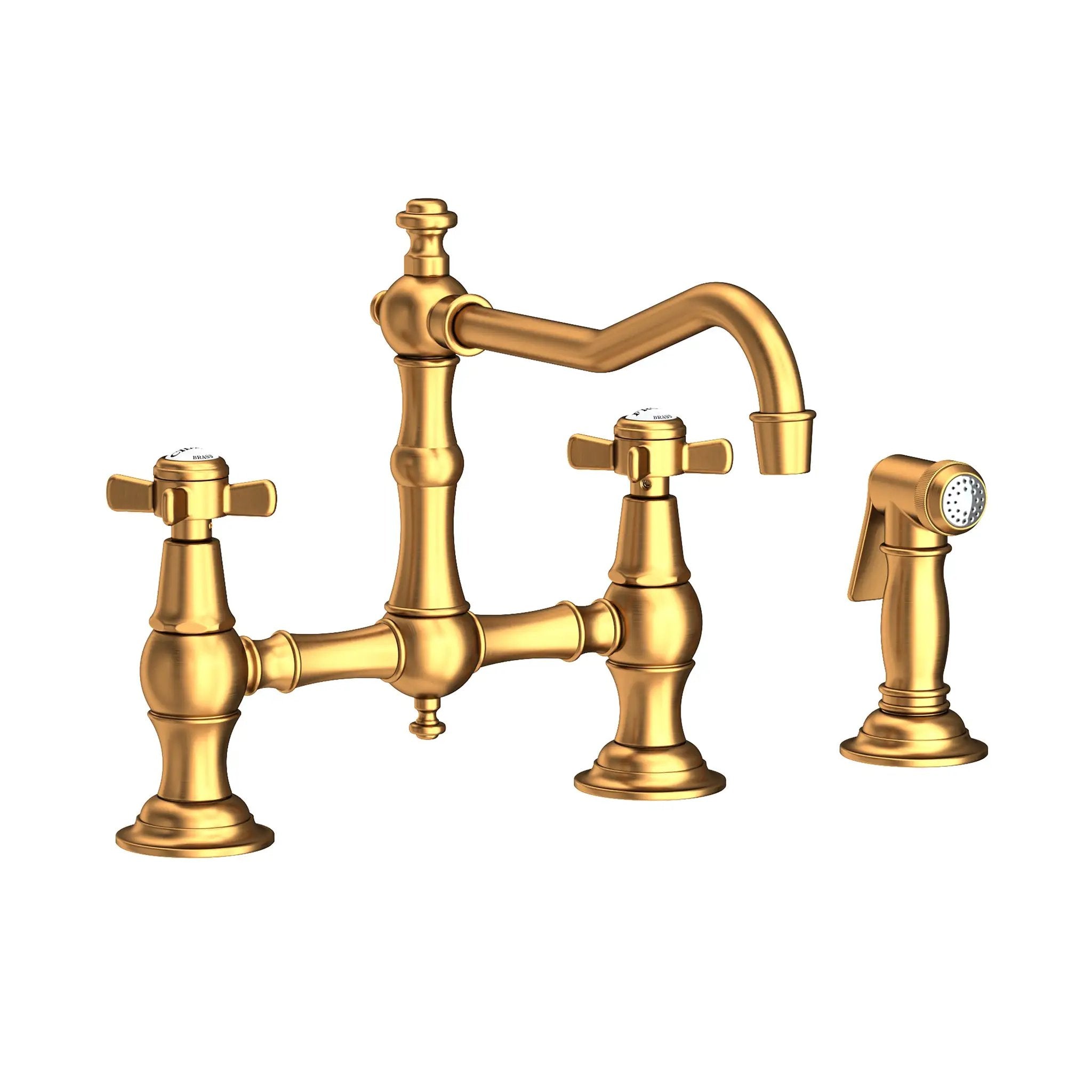 Newport Brass Fairfield Kitchen Bridge Faucet with Side Spray by Newport Brass