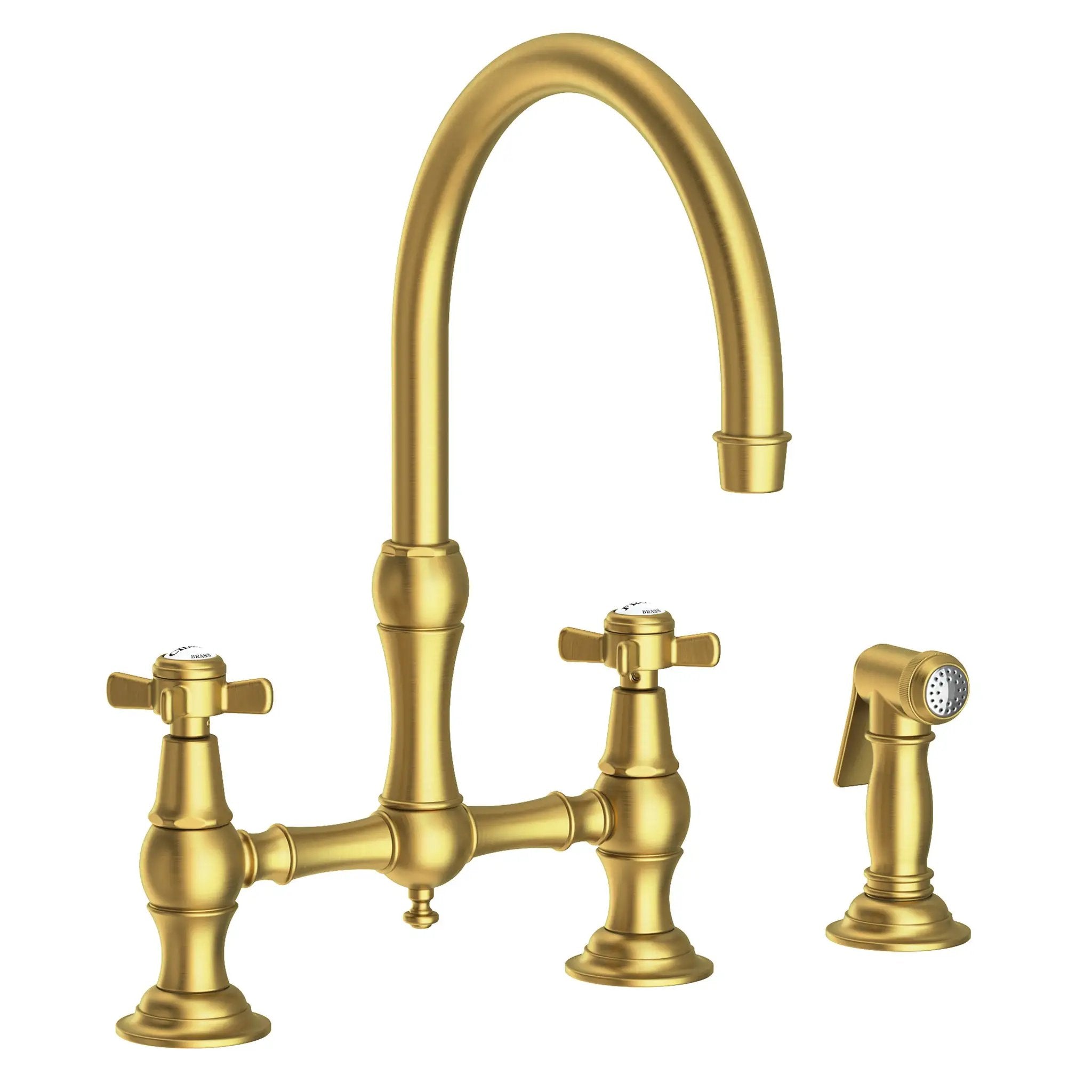 Newport Brass Fairfield Kitchen Bridge Faucet with Side Spray by Newport Brass