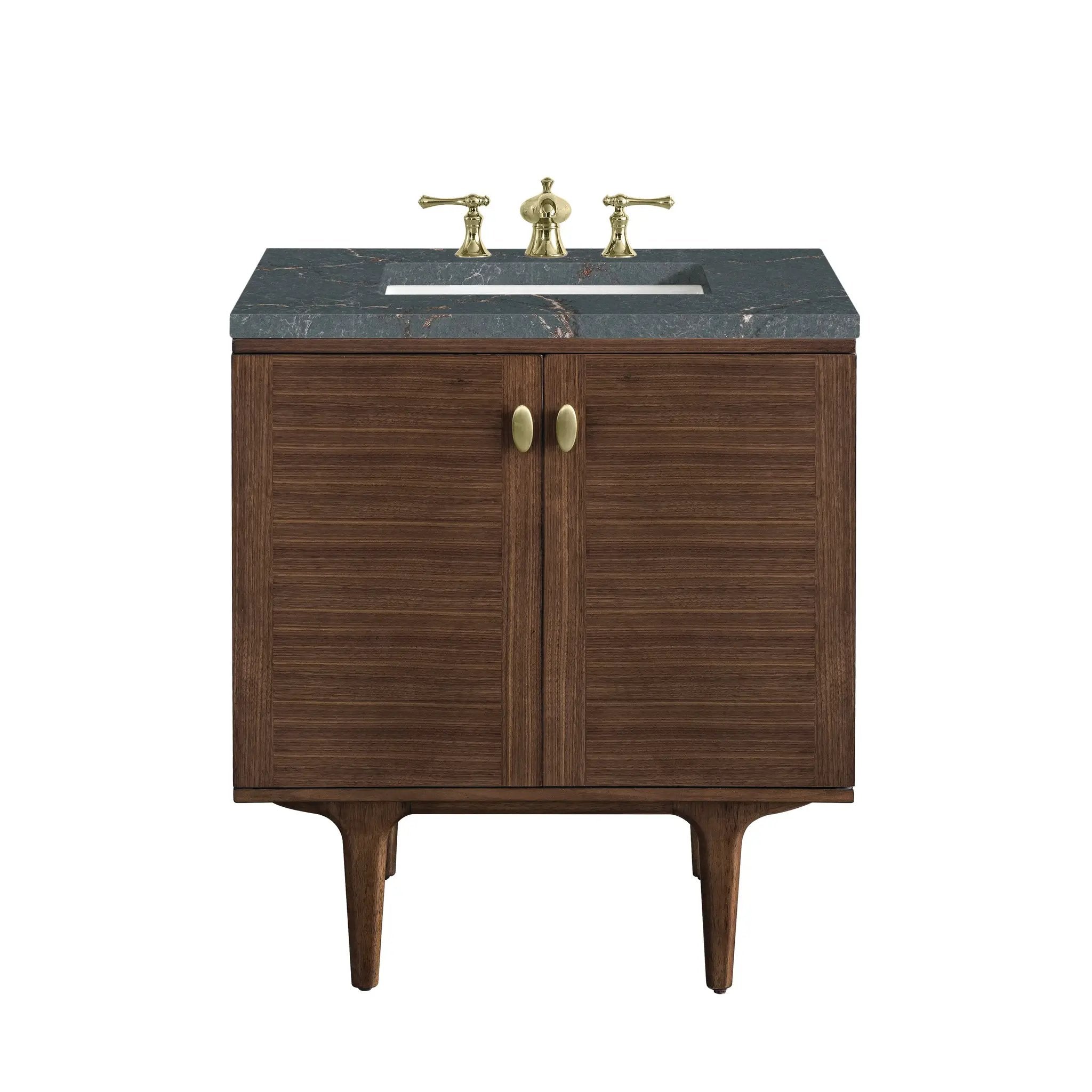 James Martin Amberly 30" Single Vanity Set - Mid-Century Walnut by James Martin Vanities