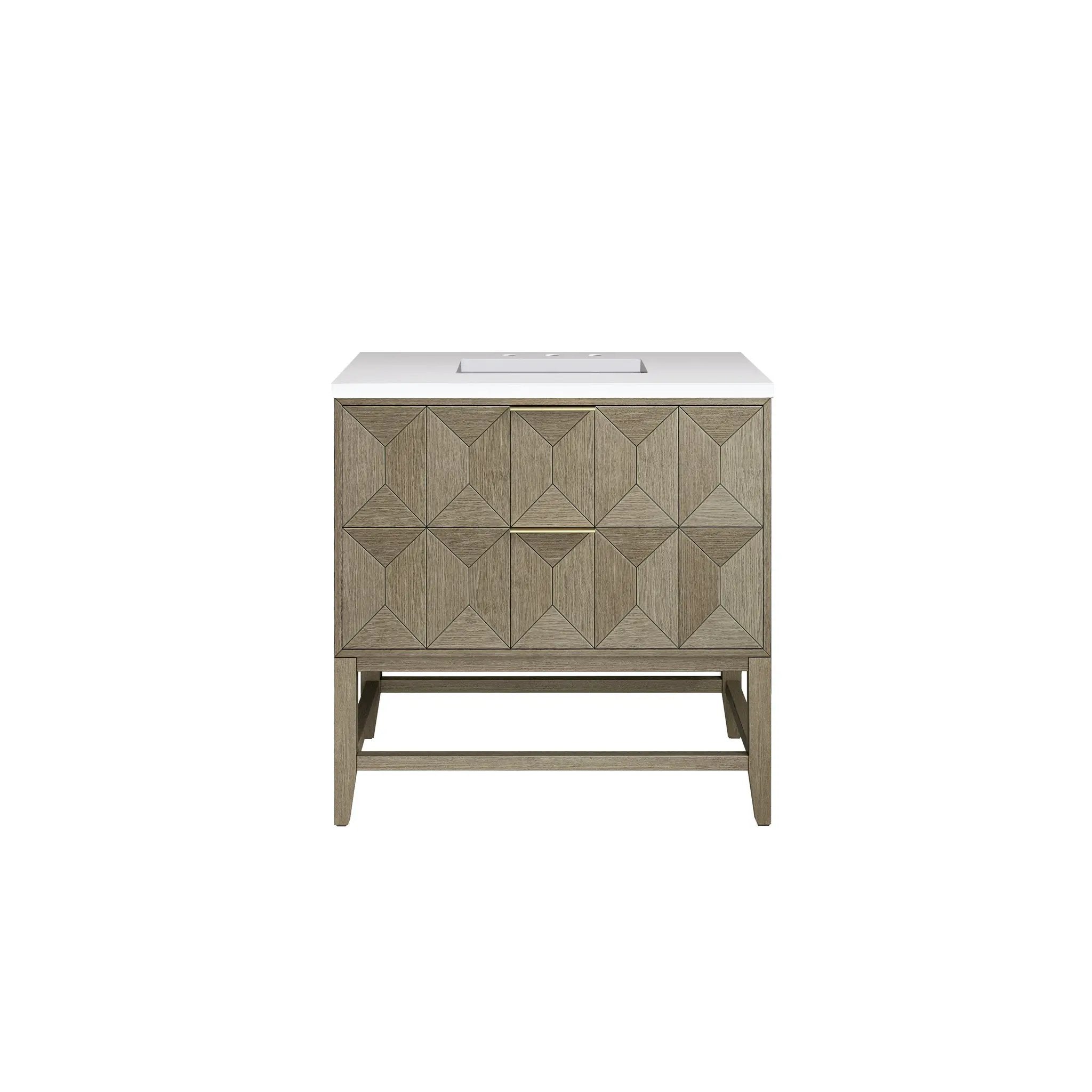 James Martin Emmeline 36" Single Vanity Set - Pebble Oak by James Martin Vanities