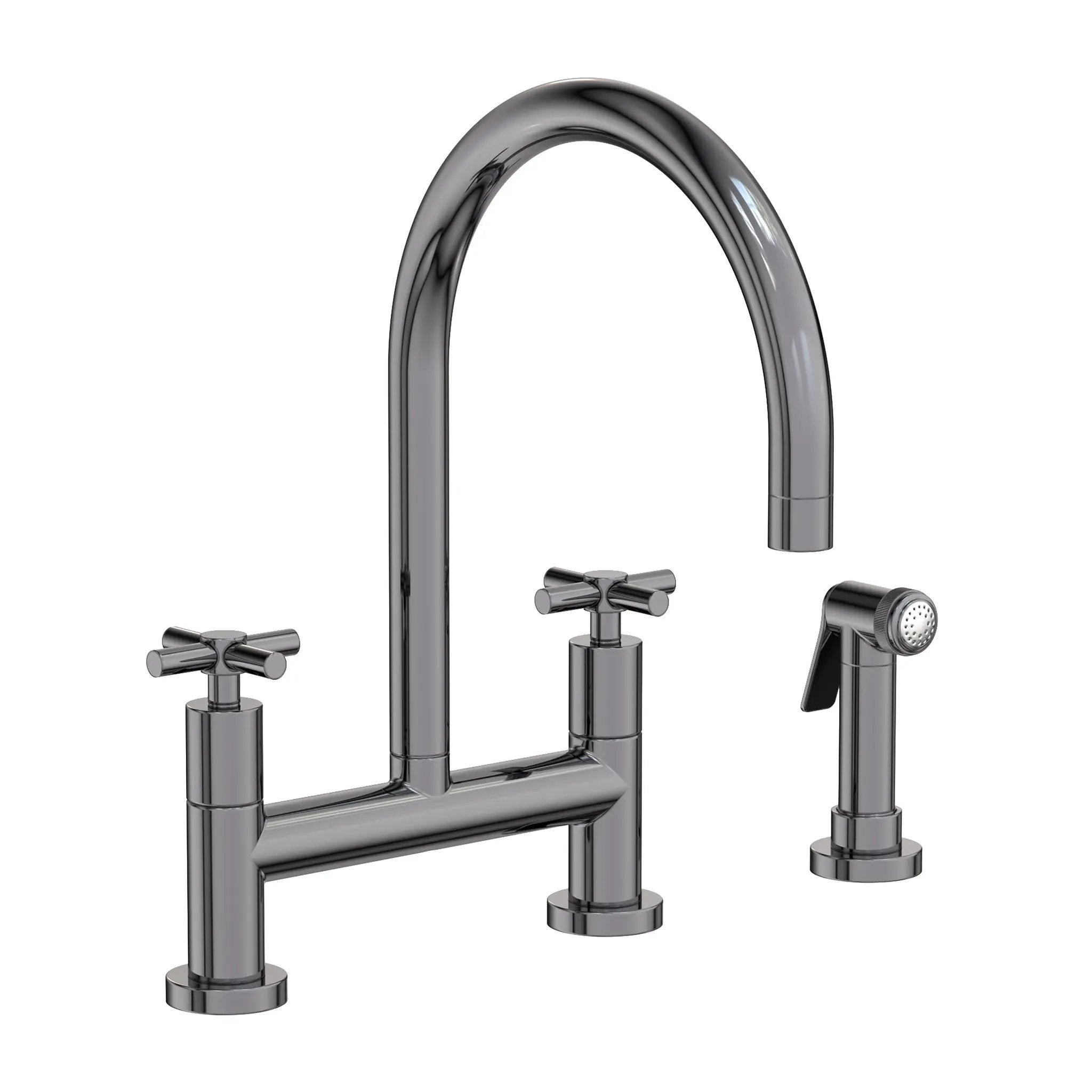 Newport Brass East Linear Kitchen Bridge Faucet with Side Spray by Newport Brass