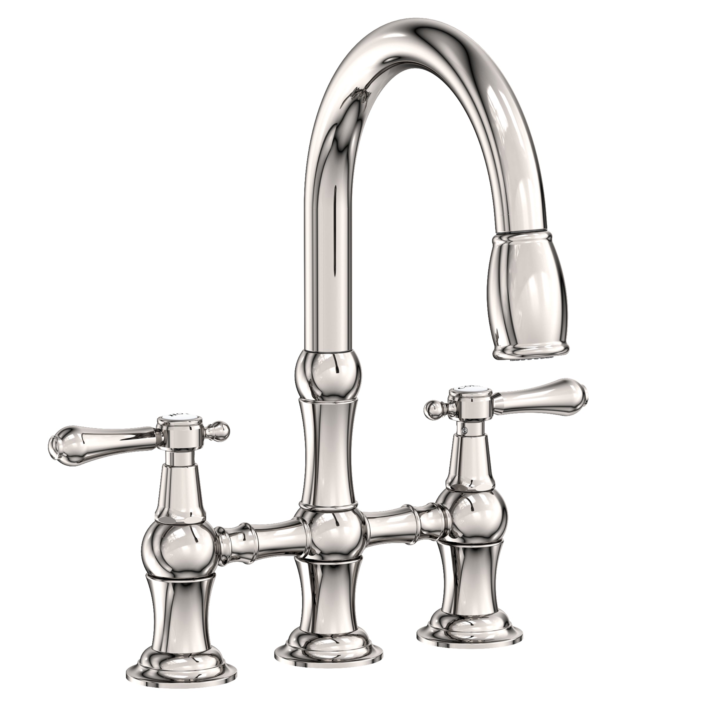 Newport Brass Chesterfield Kitchen Bridge Pull-Down Faucet