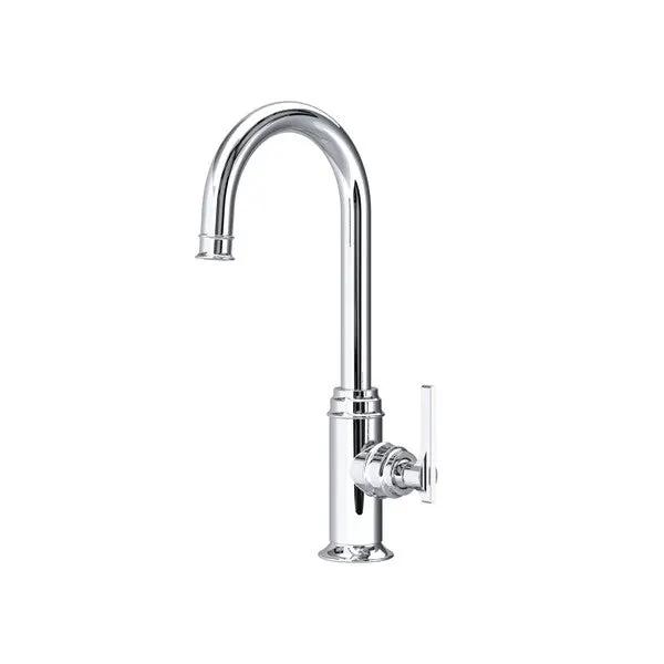 polished chrome kitchen faucet