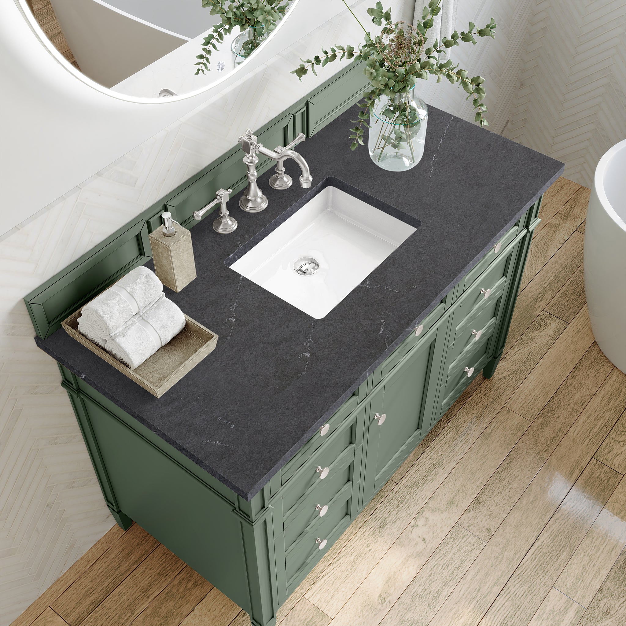 smokey celadon vanity