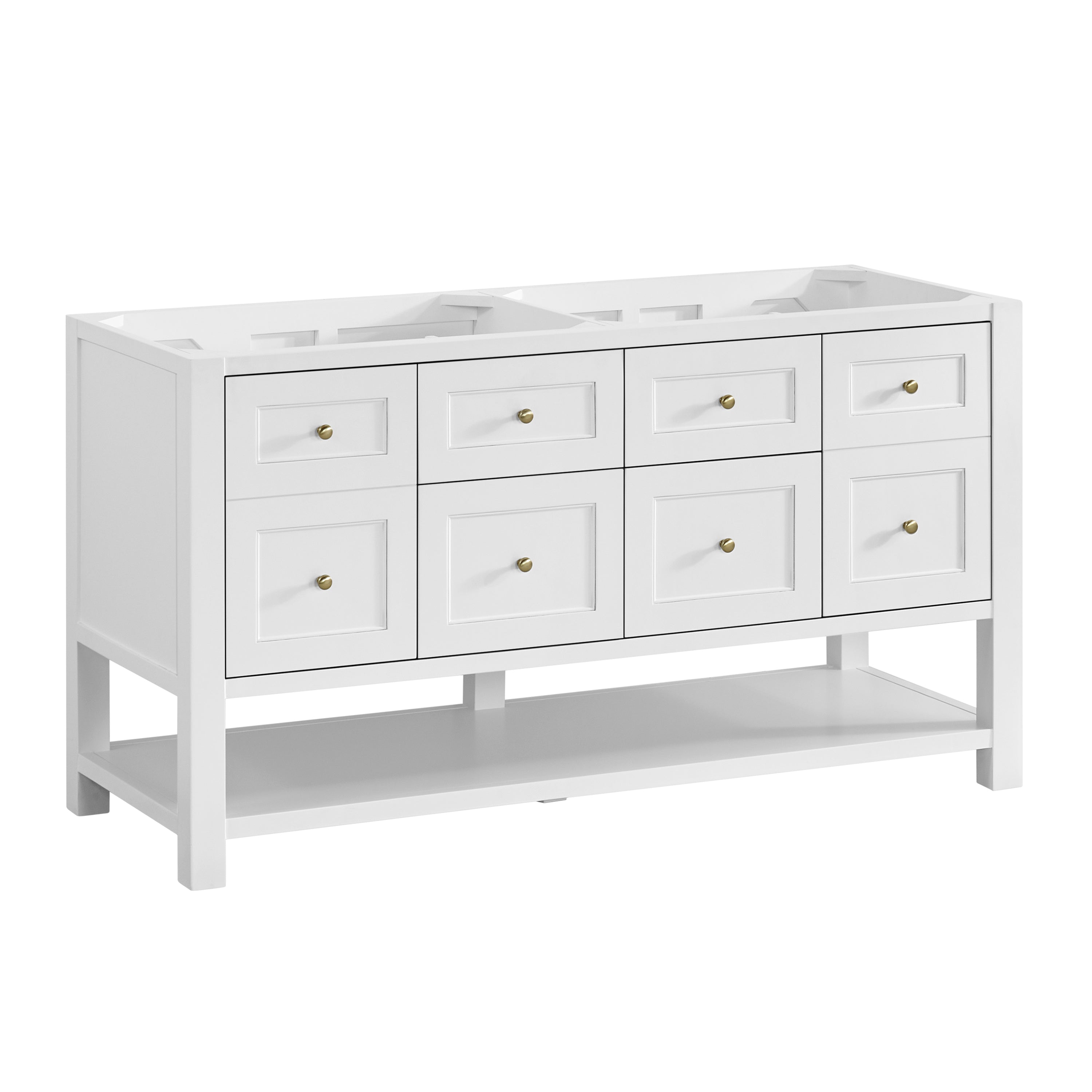 James Martin Vanities Breckenridge 60" Double Vanity - Bright White