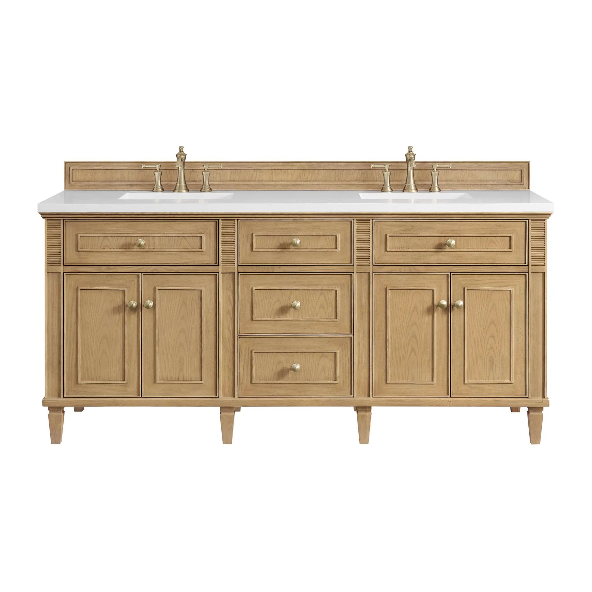 James Martin Lorelai 72" Double Vanity Set - Light Natural Oak by James Martin Vanities