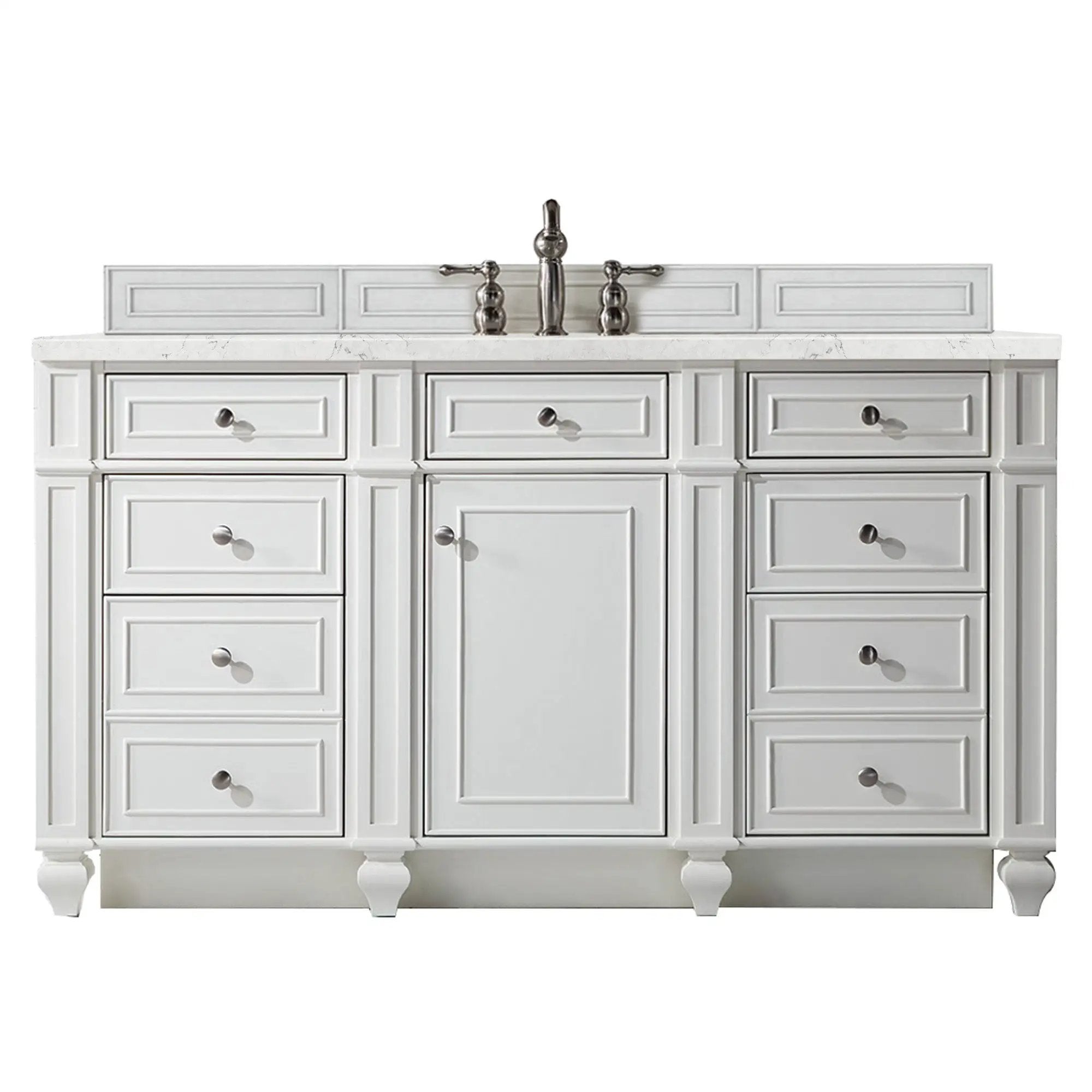 James Martin Bristol 60" Single Vanity Set - Bright White by James Martin Vanities