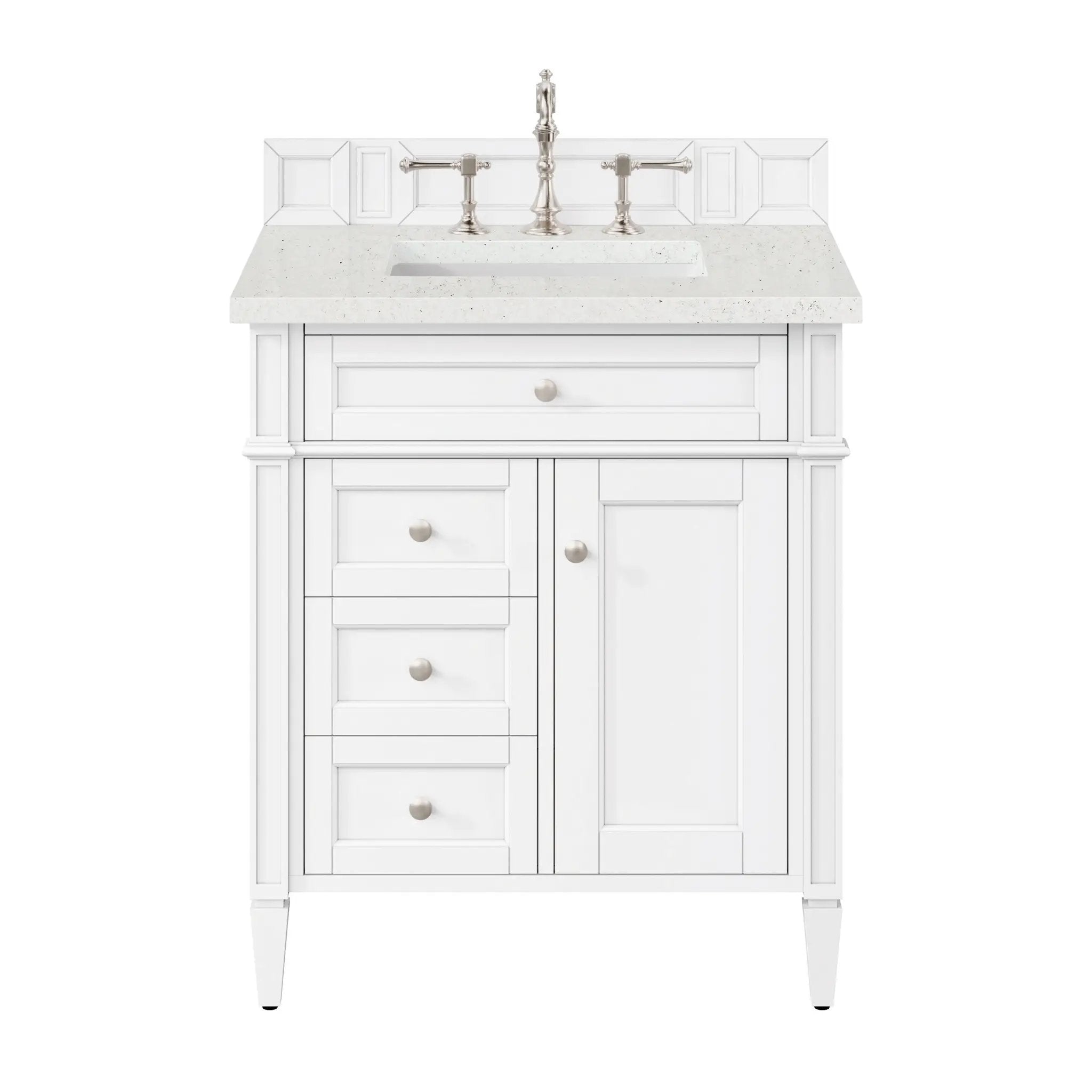 James Martin Brittany 30" Single Vanity Set - Bright White by James Martin Vanities