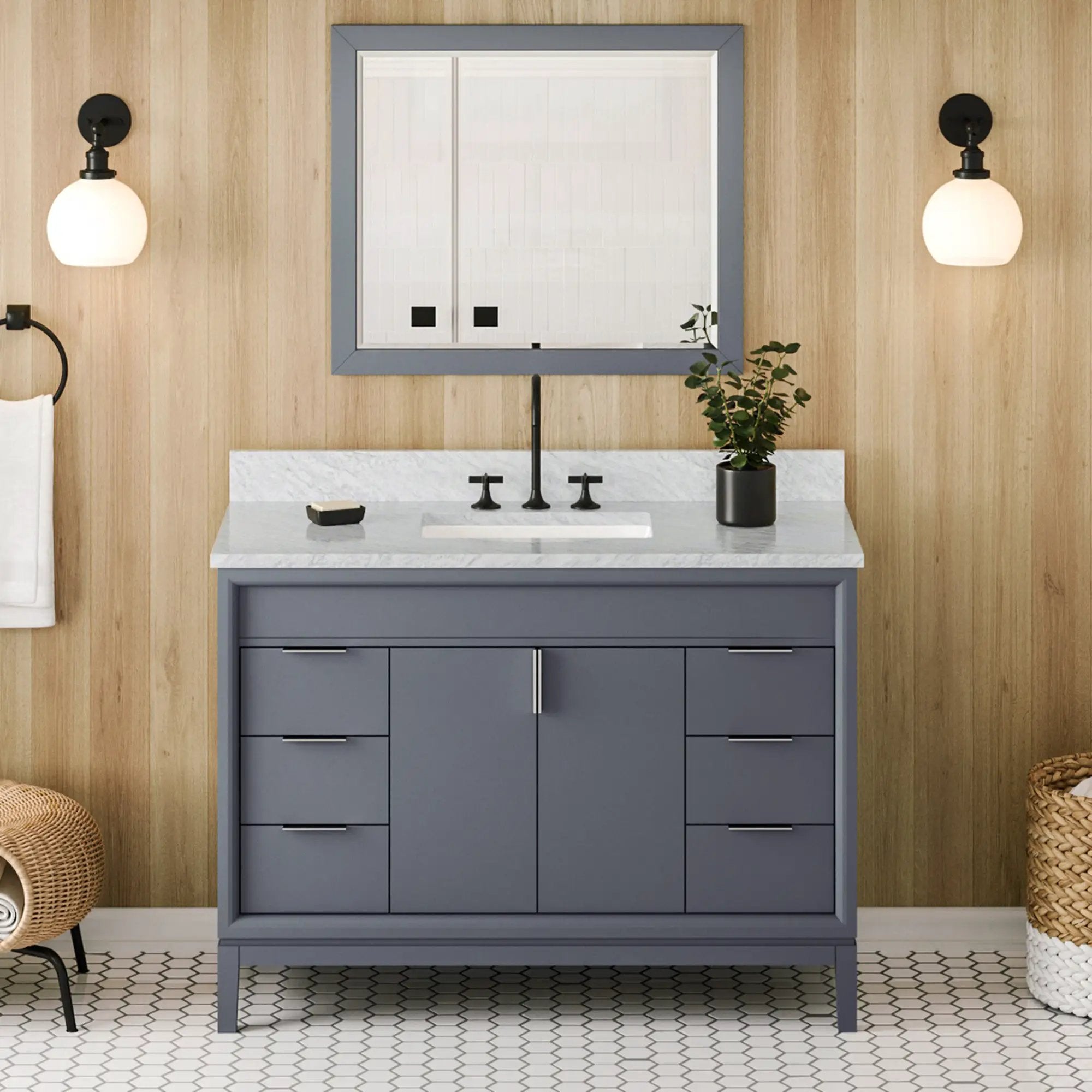 Jeffrey Alexander 48" Theodora Vanity Set by Jeffrey Alexander