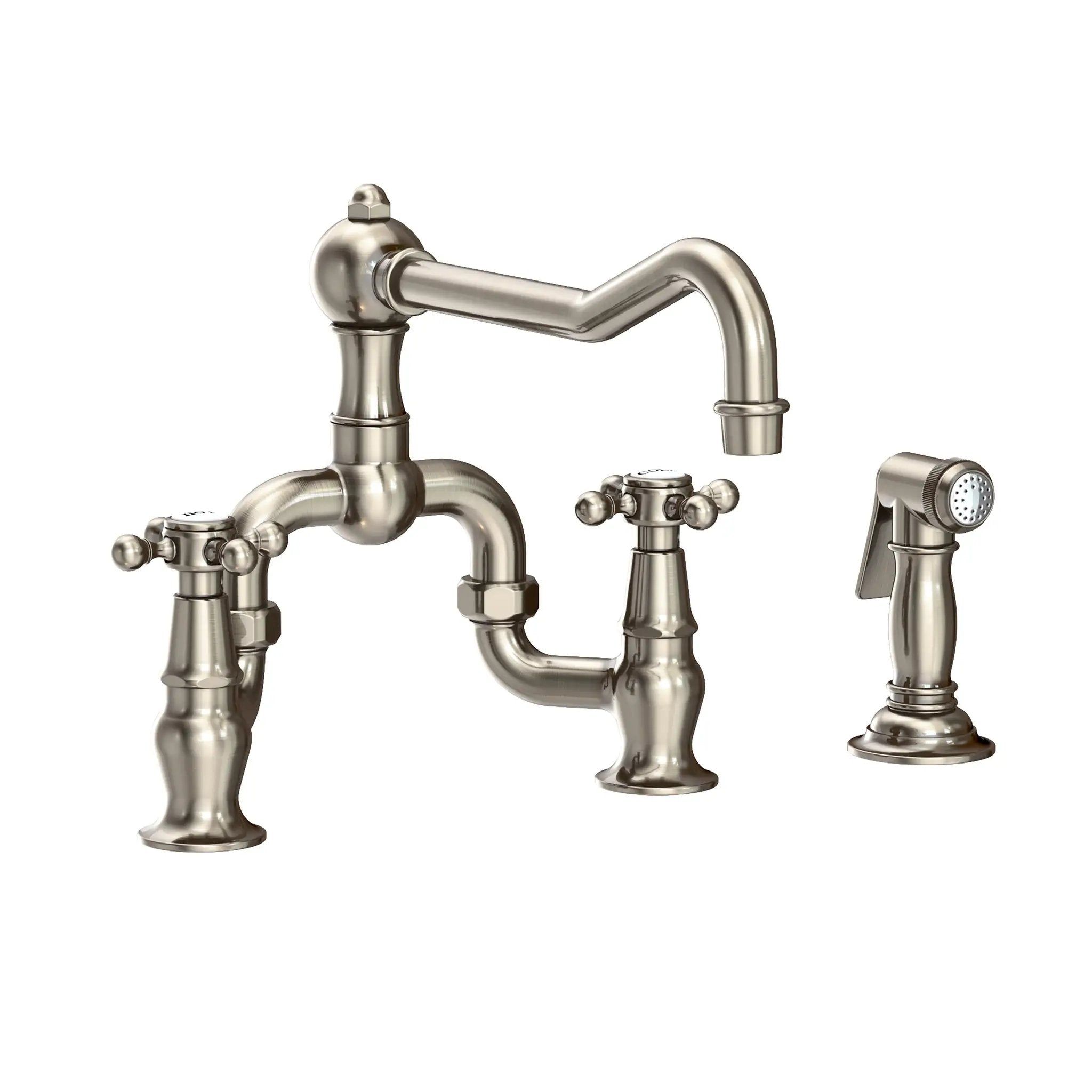 Newport Brass Chesterfield Kitchen Bridge Faucet with Side Spray by Newport Brass