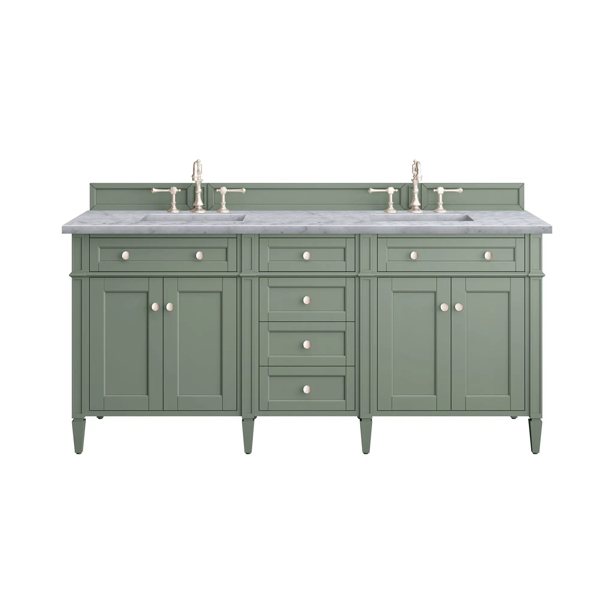 James Martin Brittany 72" Double Vanity Set - Smokey Celadon by James Martin Vanities