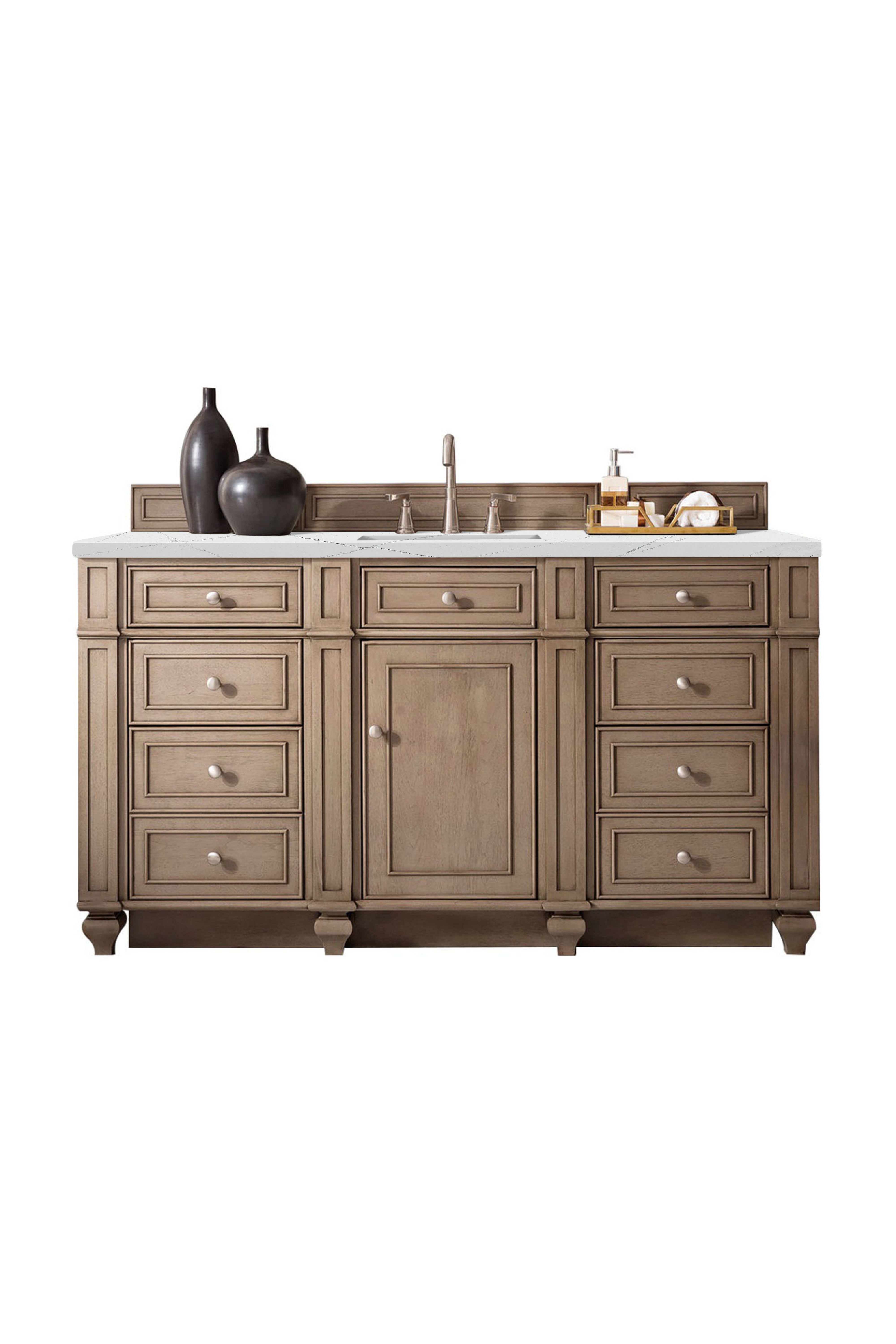 James Martin Vanities Bristol 60" Single Vanity - Whitewashed Walnut