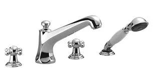 brushed dark brass tub mixer
