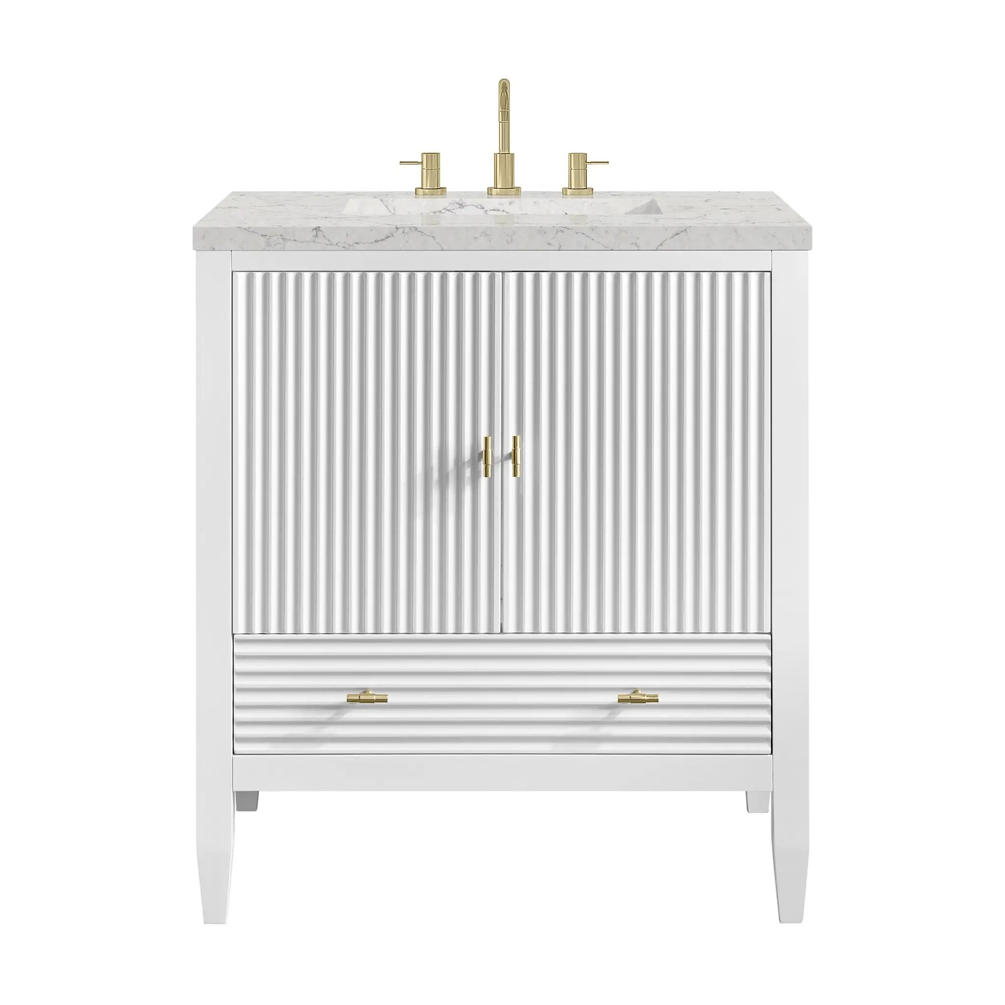 James Martin Myrrin 30" Single Vanity Set - Bright White by James Martin Vanities