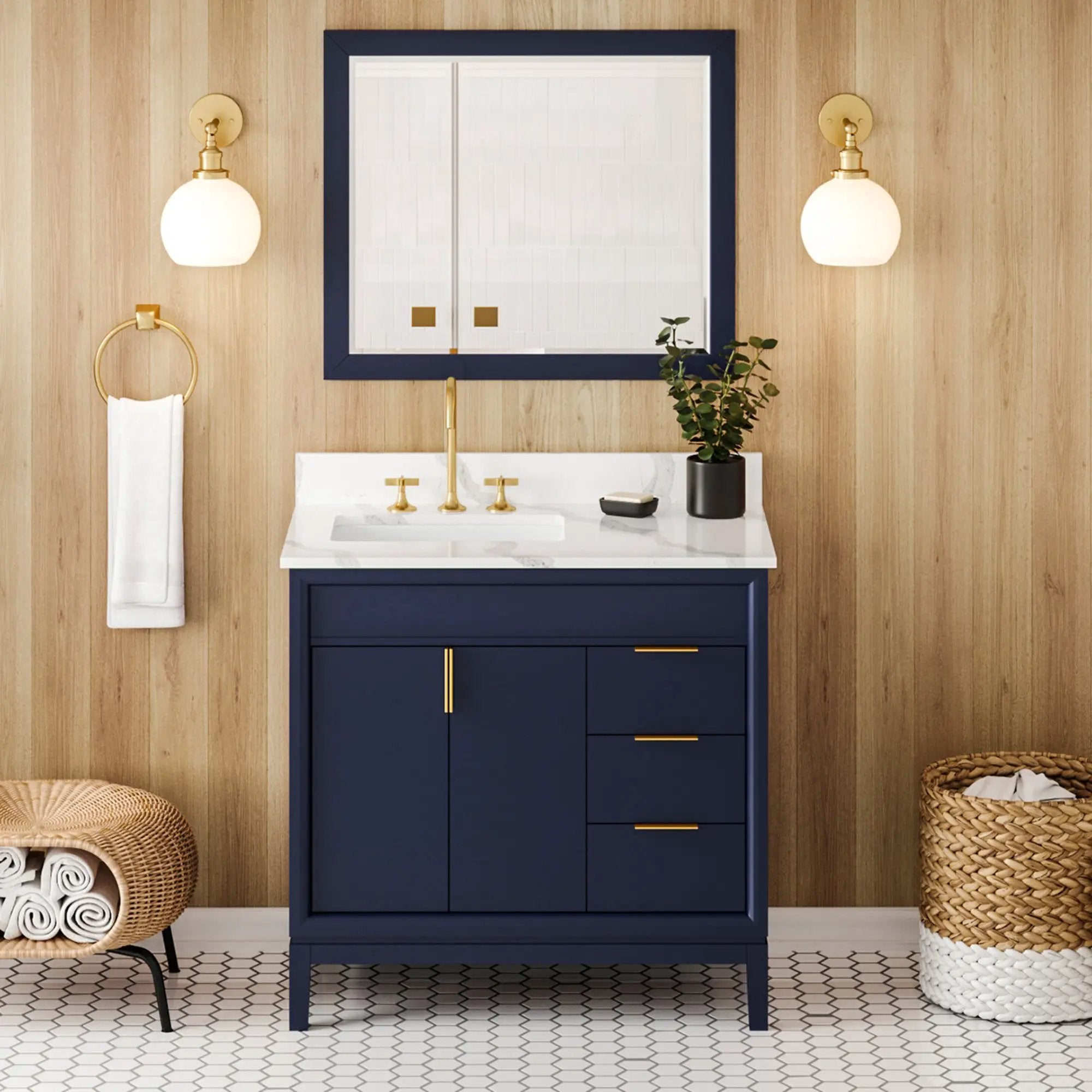 Jeffrey Alexander 36" Theodora Vanity Set by Jeffrey Alexander
