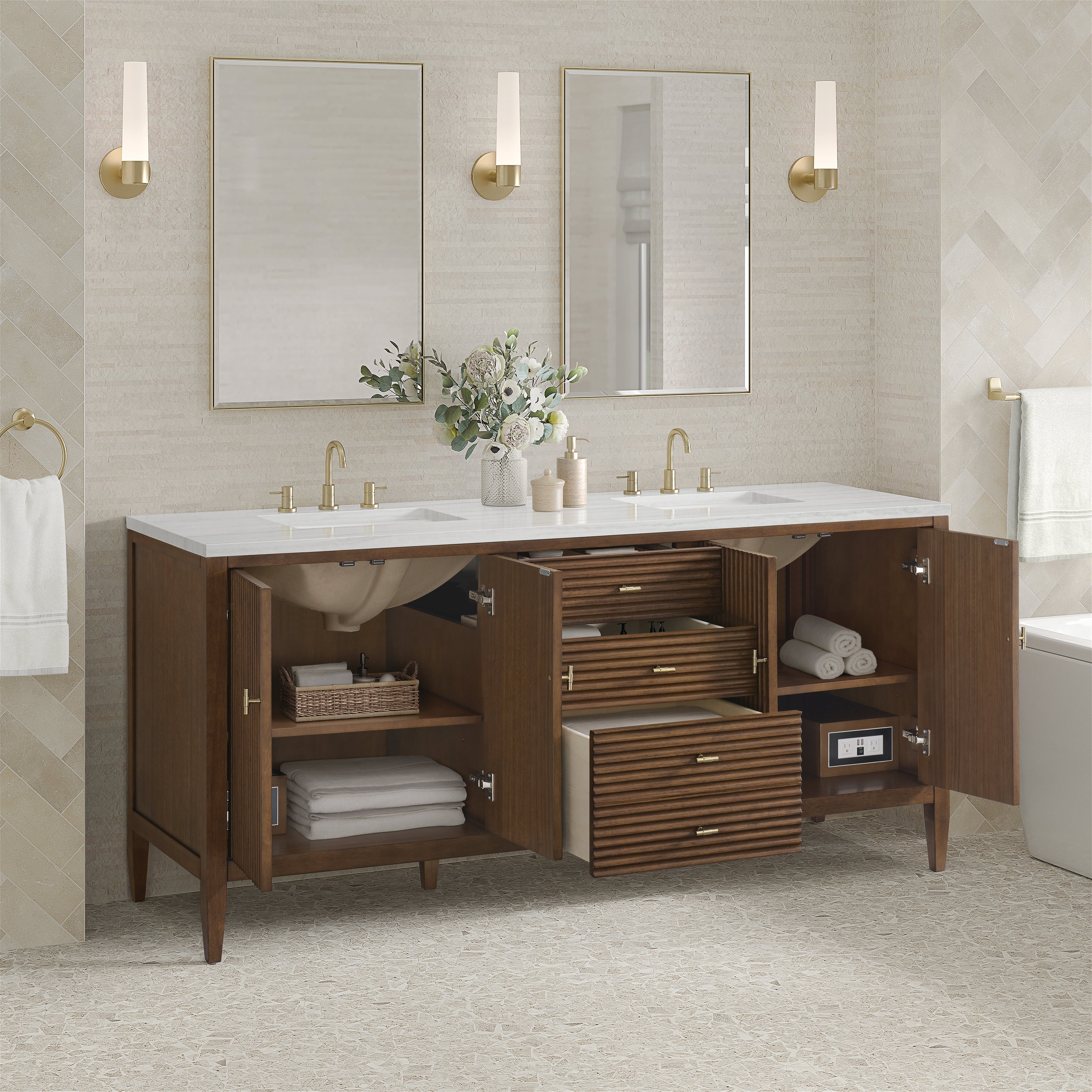 arctic fall solid surface top vanity