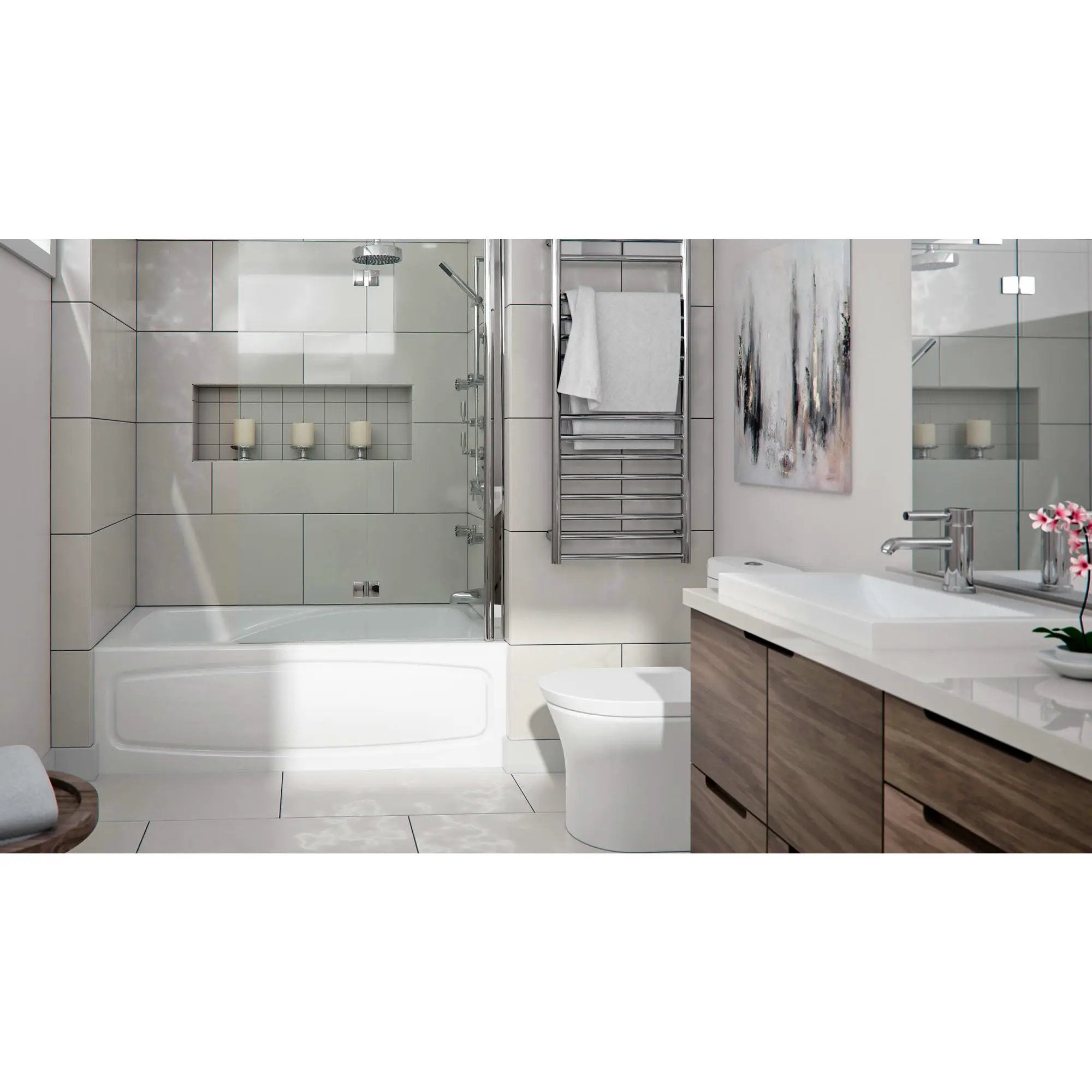 white bathtub