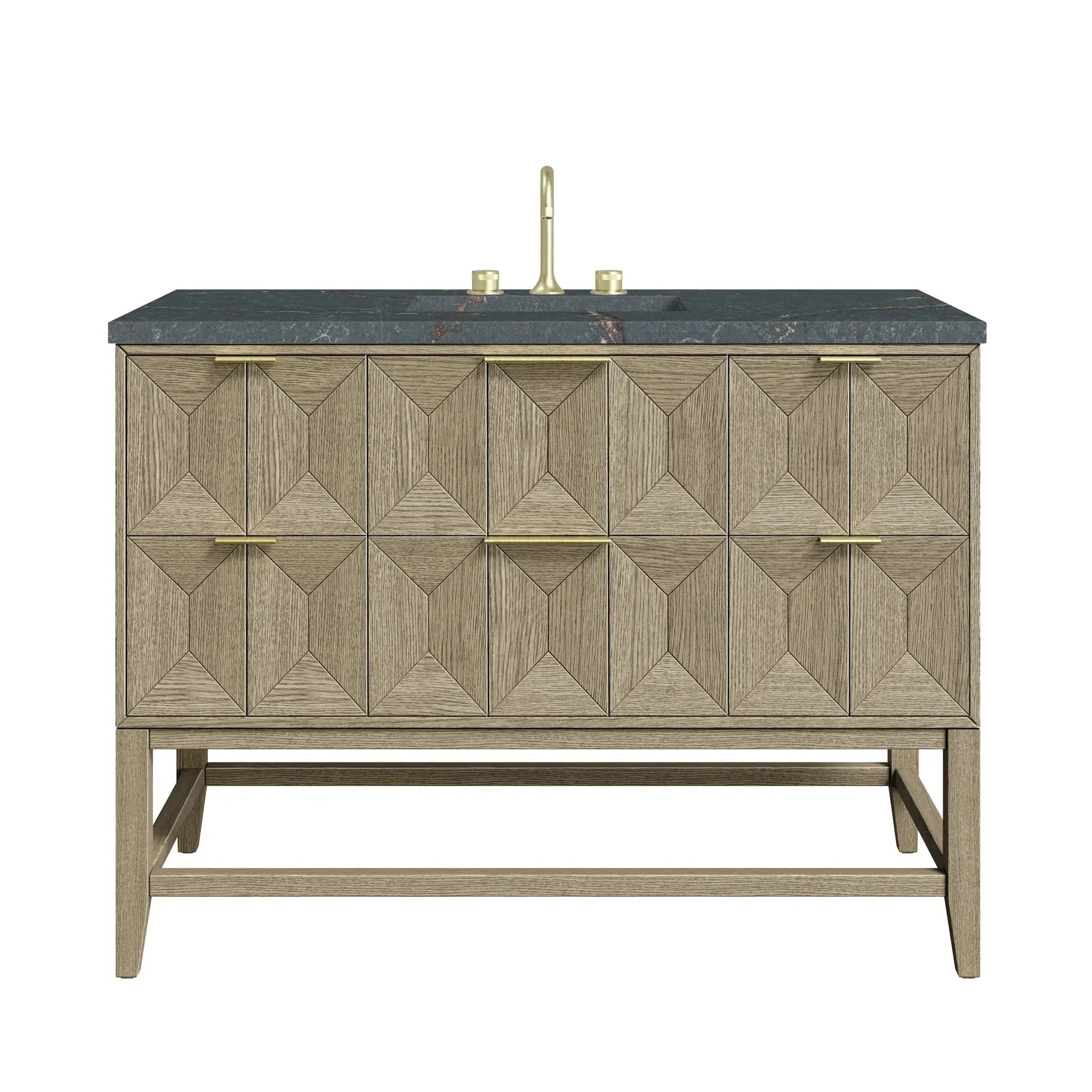 pebble oak vanity