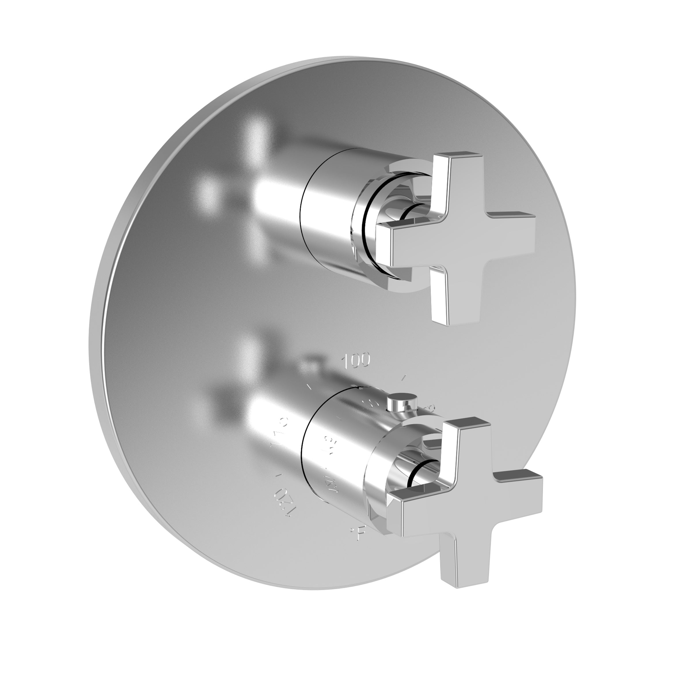 polished chrome thermostatic trim plate