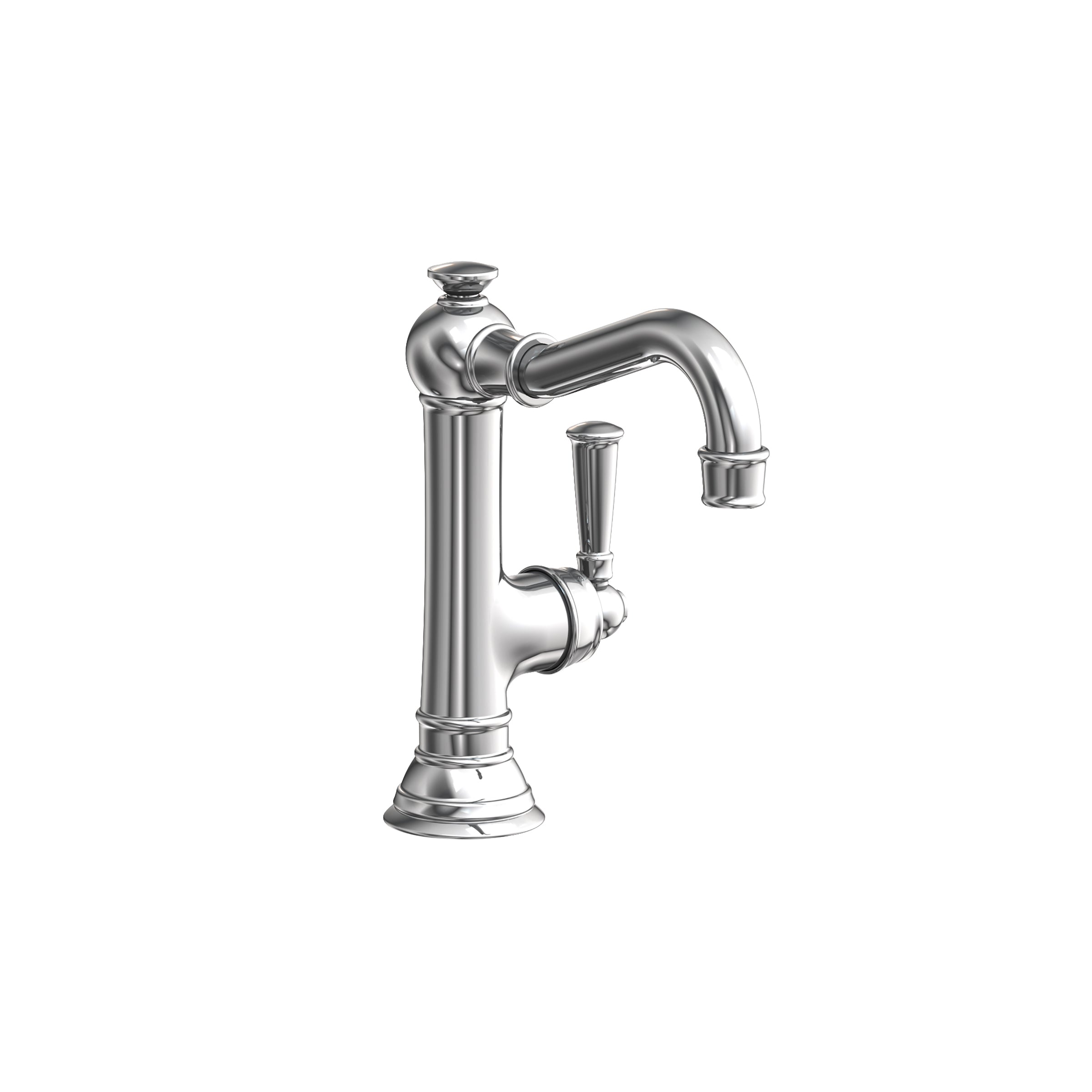 polished chrome lavatory faucet