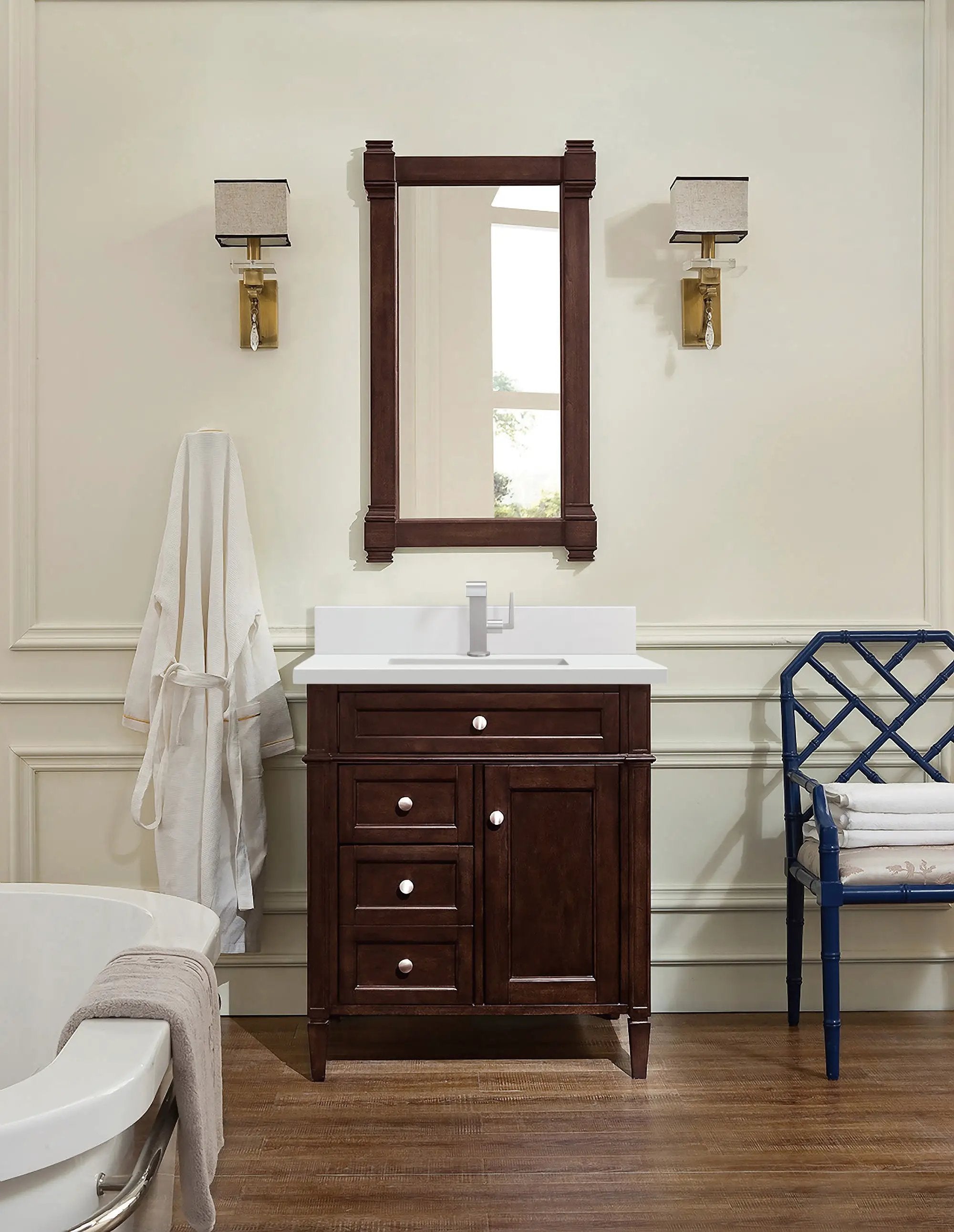 burnished mahogany vanity