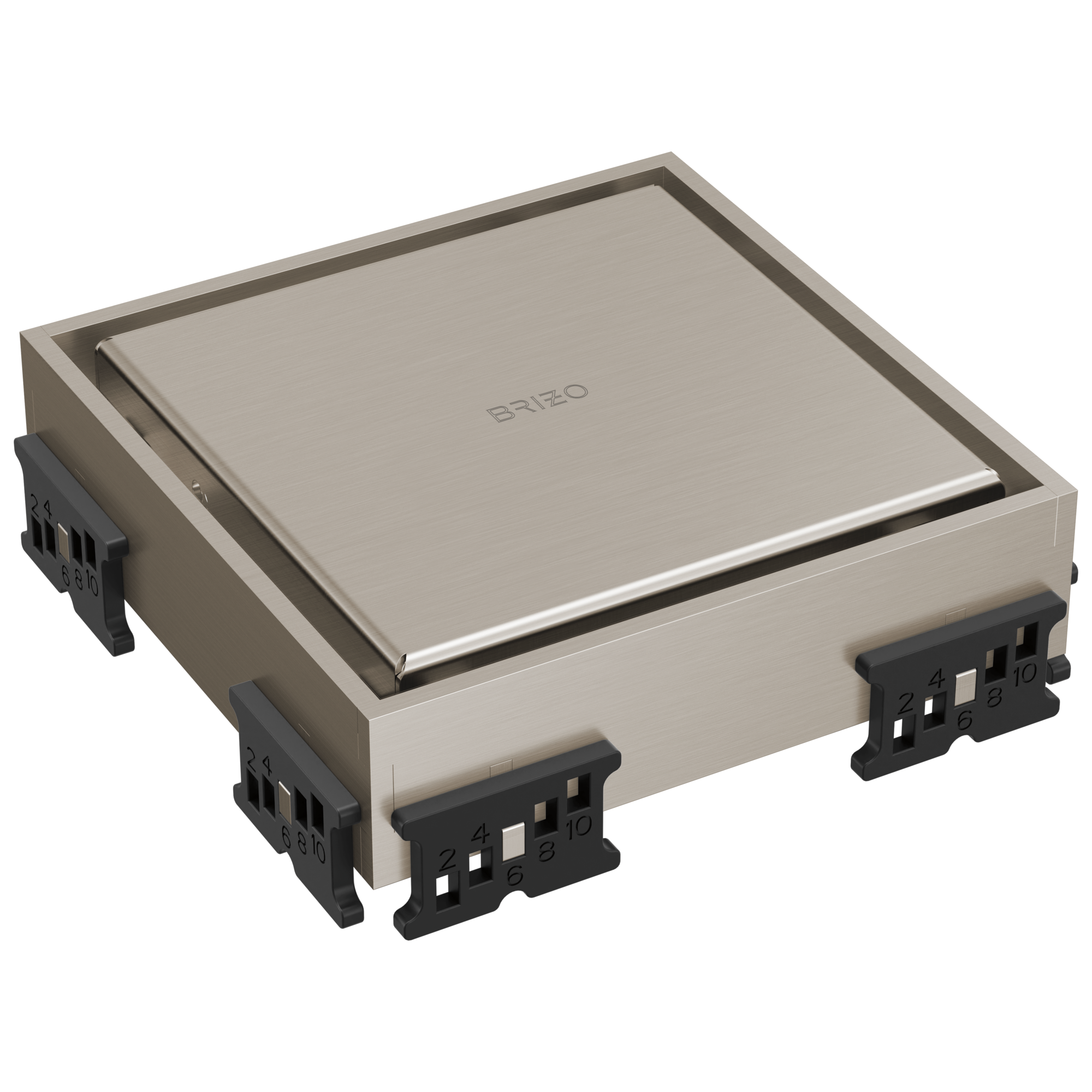 Brizo 4" Reversible Square Point Shower Drain