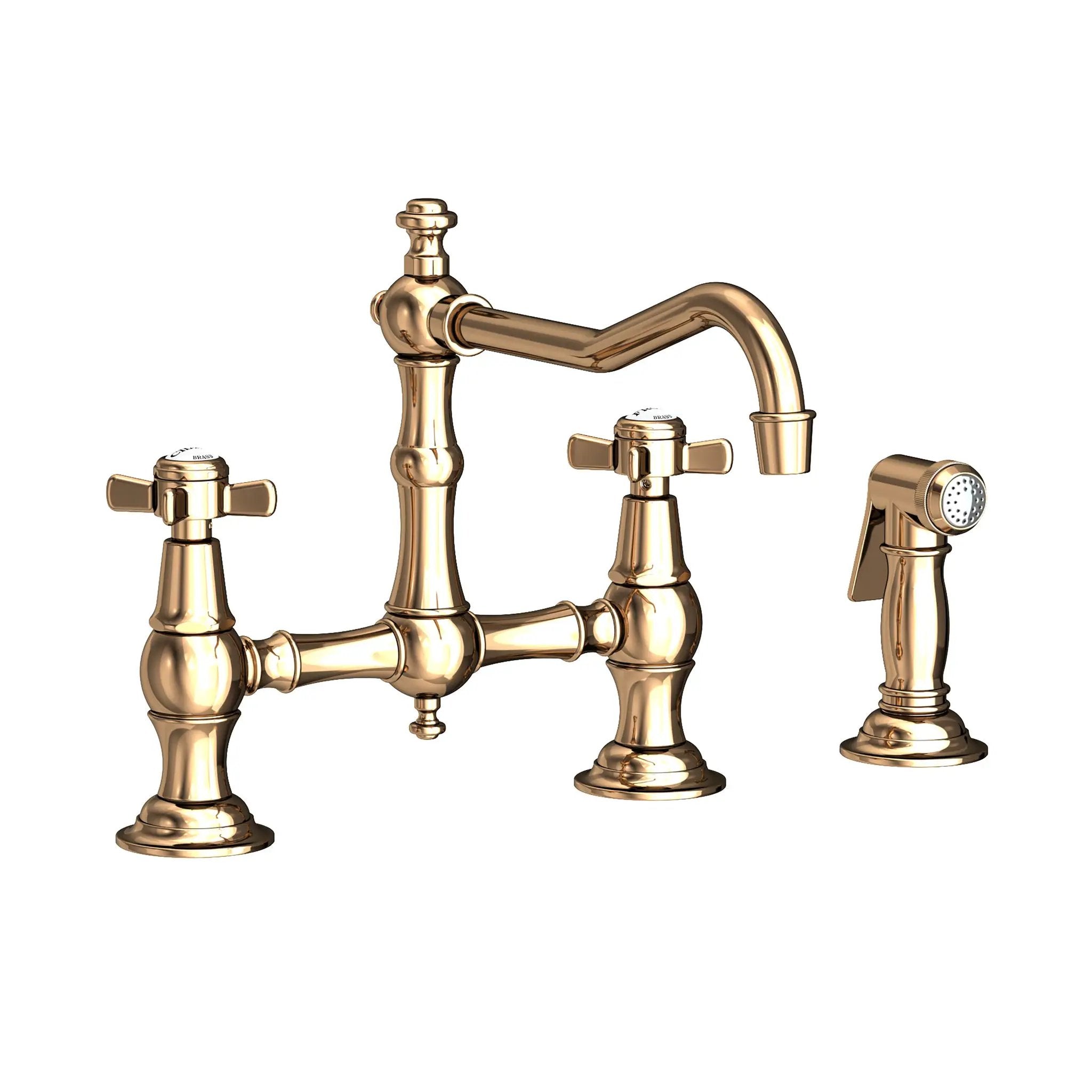 Newport Brass Fairfield Kitchen Bridge Faucet with Side Spray by Newport Brass