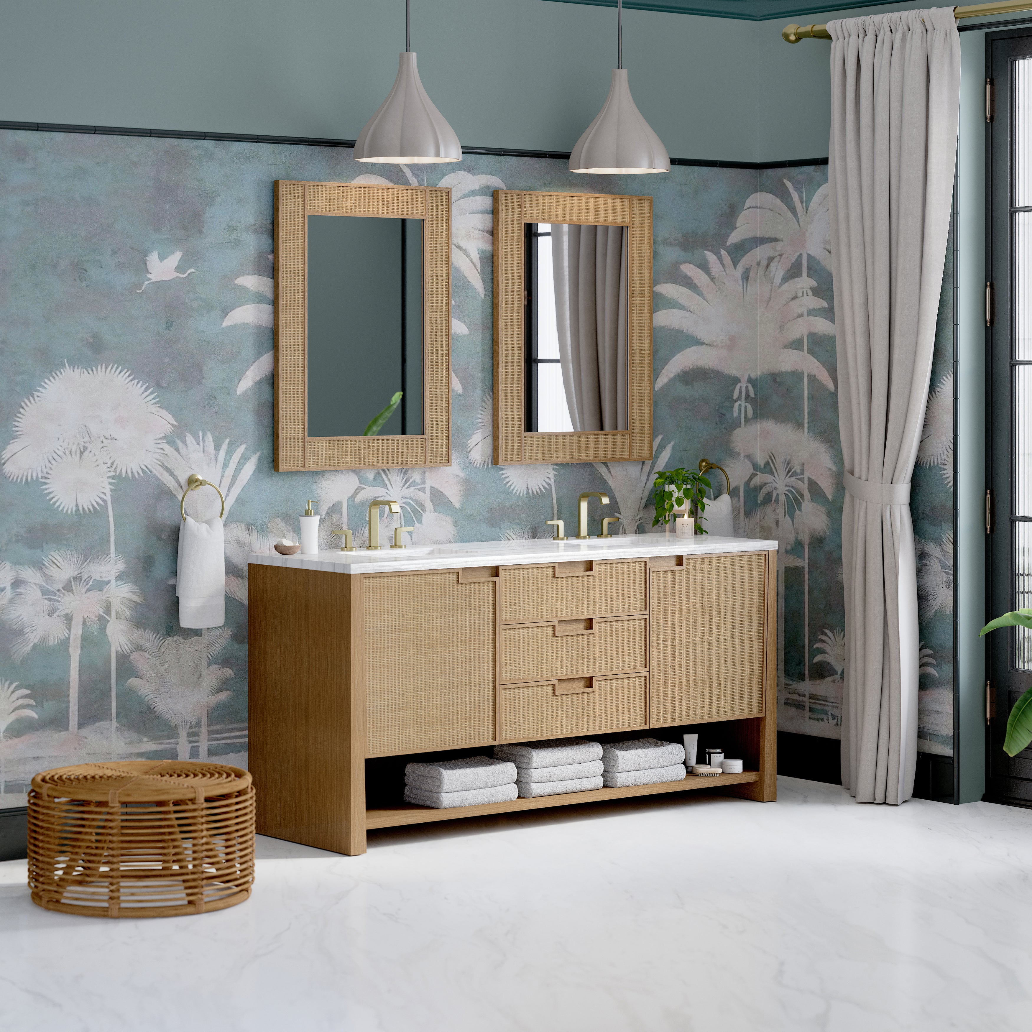 seaside oak vanity