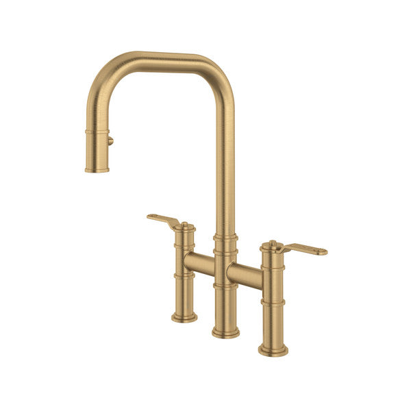 Rohl Armstrong Pull-Down Bridge Kitchen Faucet with U-Spout