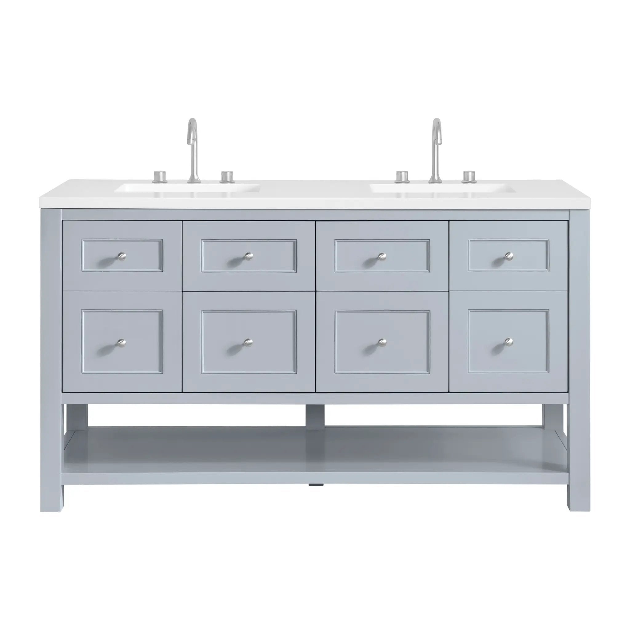 James Martin Breckenridge 60" Double Vanity Set - Serenity Blue by James Martin Vanities