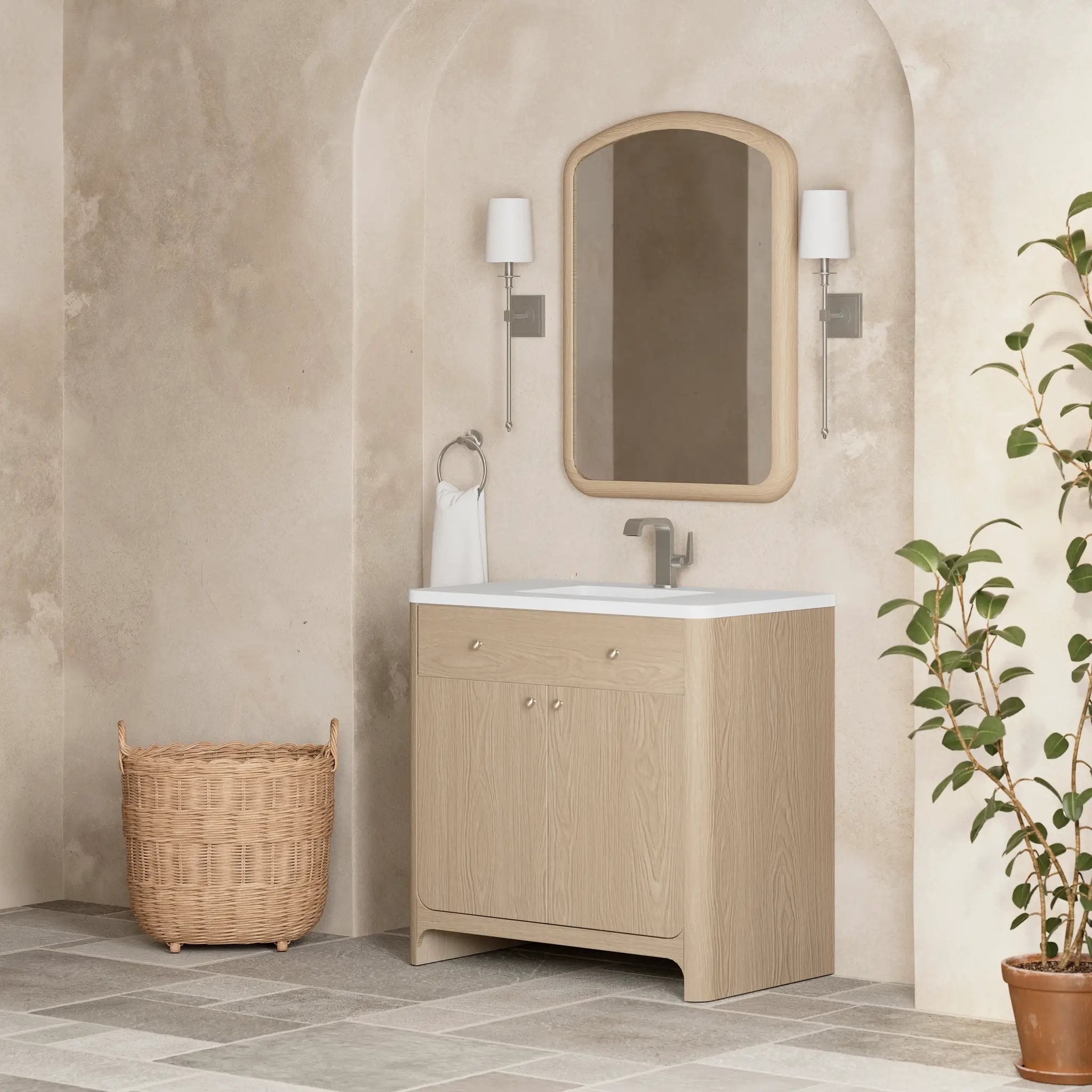 coastal driftwood vanity