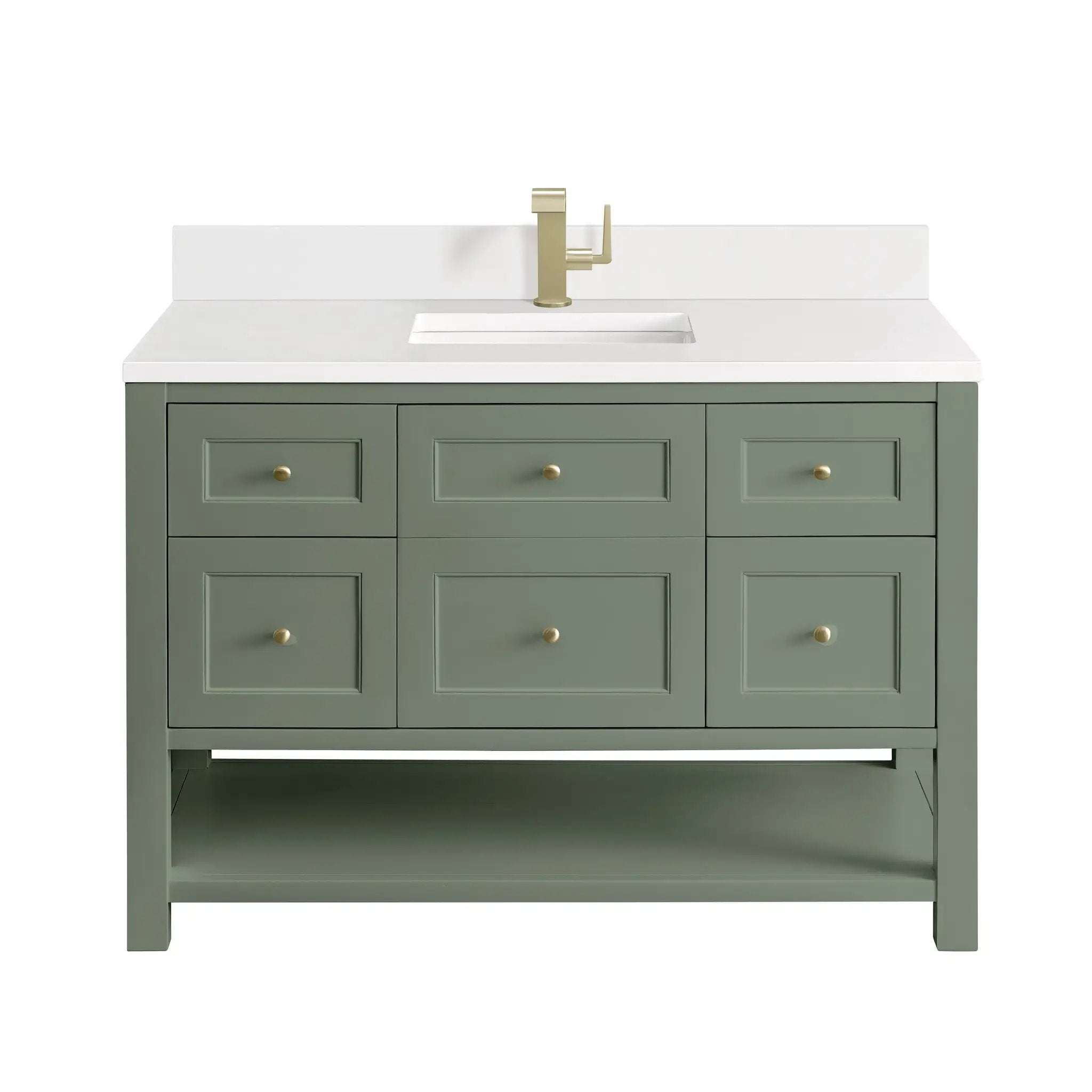 James Martin Breckenridge 48" Single Vanity Set - Smokey Celadon by James Martin Vanities